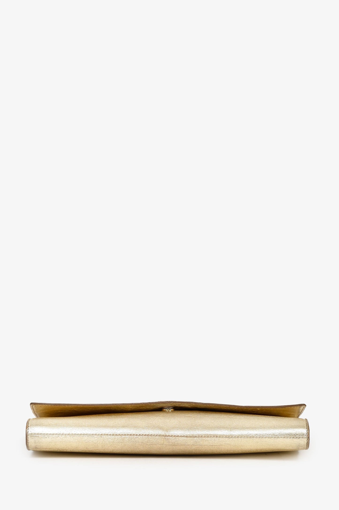 Saint Laurent Gold Patent 'Belle de Jour' Clutch