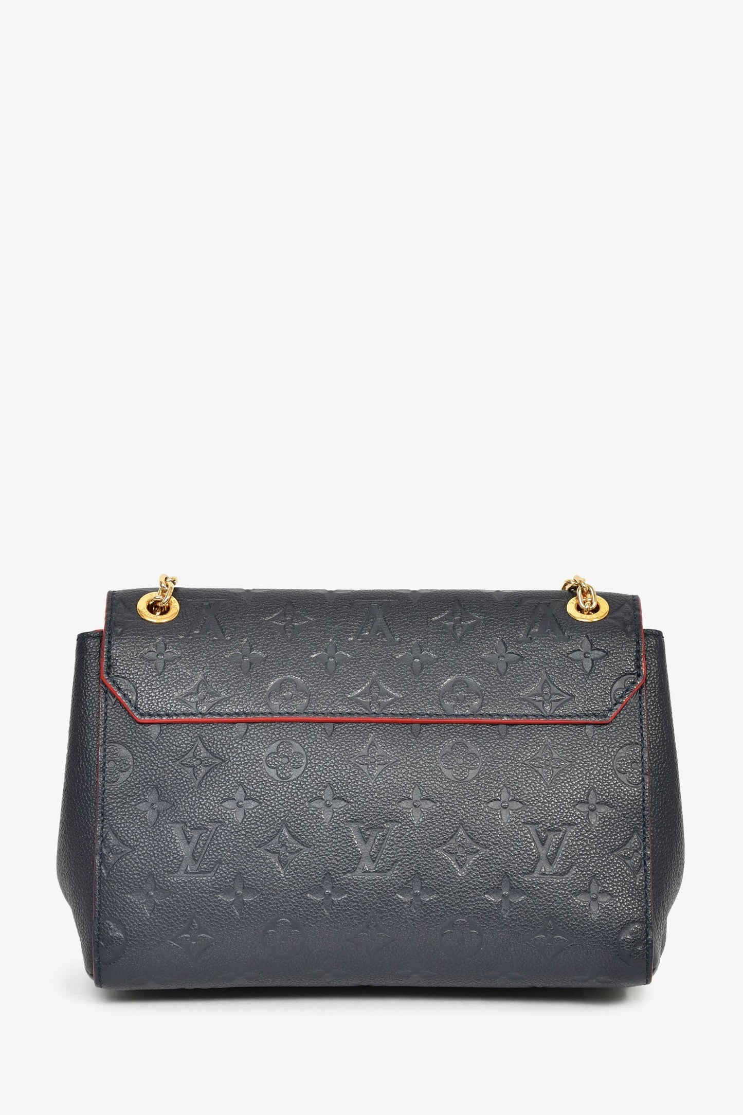Louis Vuitton Blue/Red Empreinte Leather 'Vavin' PM Shoulder Bag