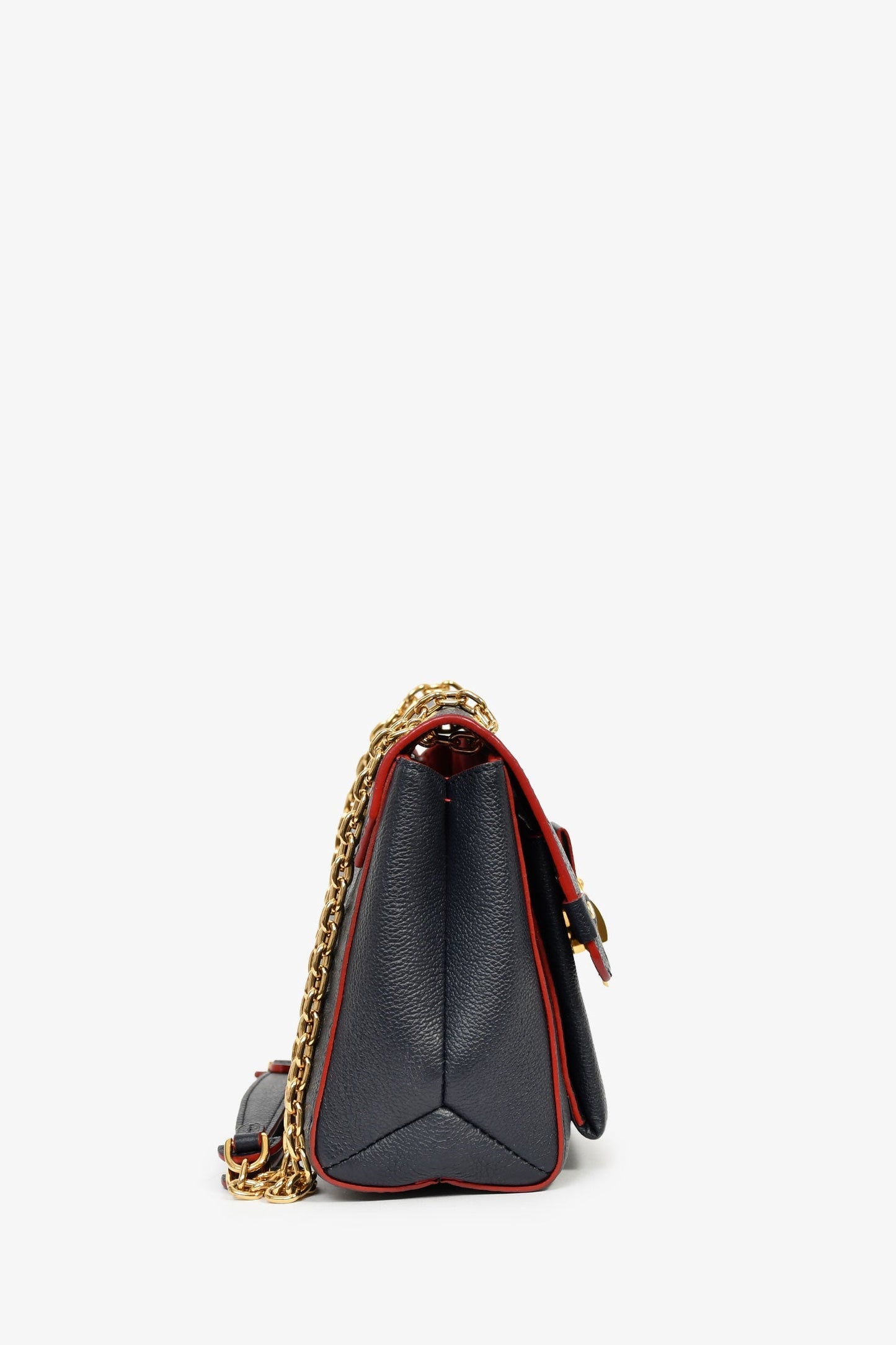 Louis Vuitton Blue/Red Empreinte Leather 'Vavin' PM Shoulder Bag