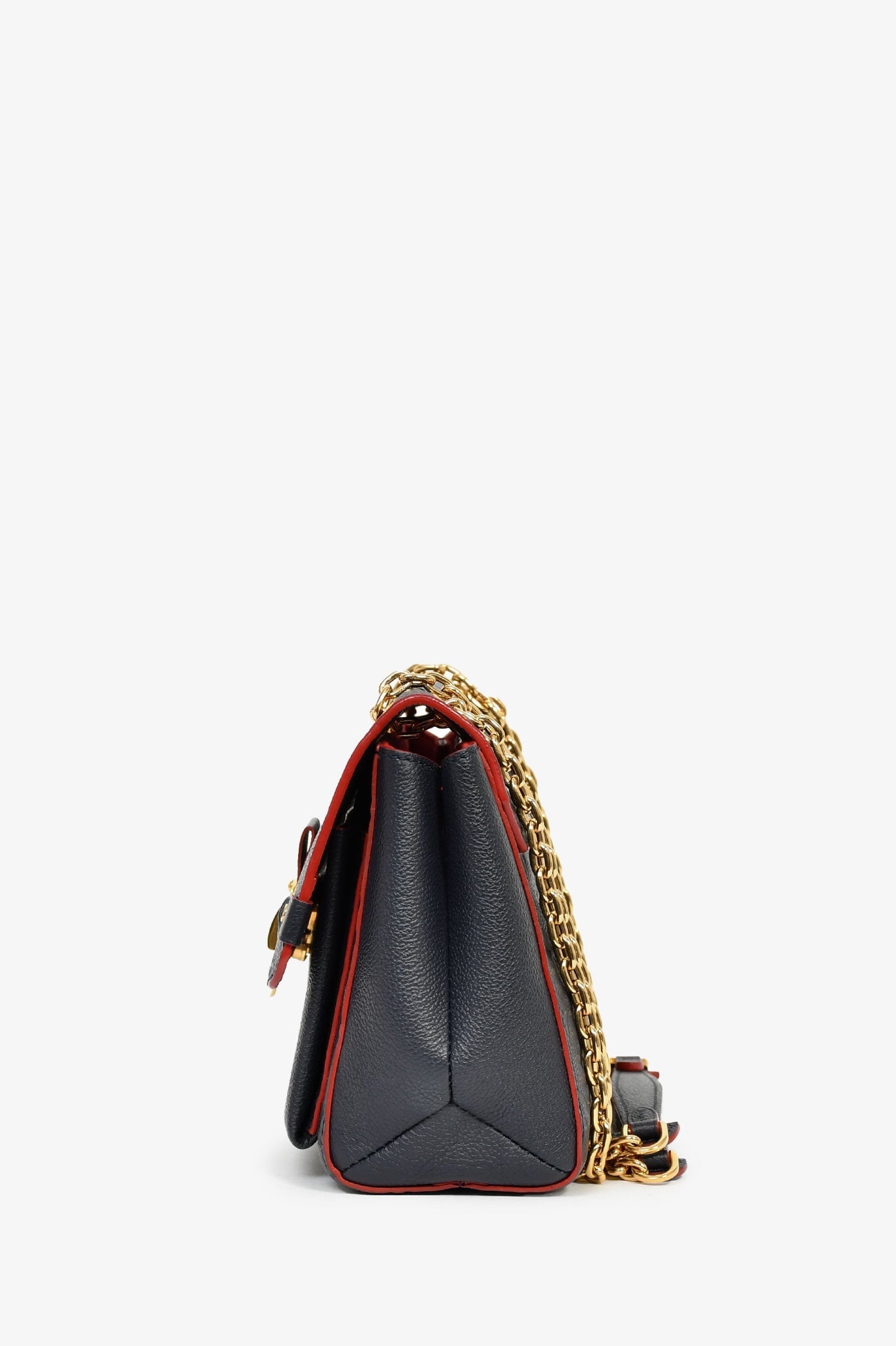 Louis Vuitton Blue/Red Empreinte Leather 'Vavin' PM Shoulder Bag