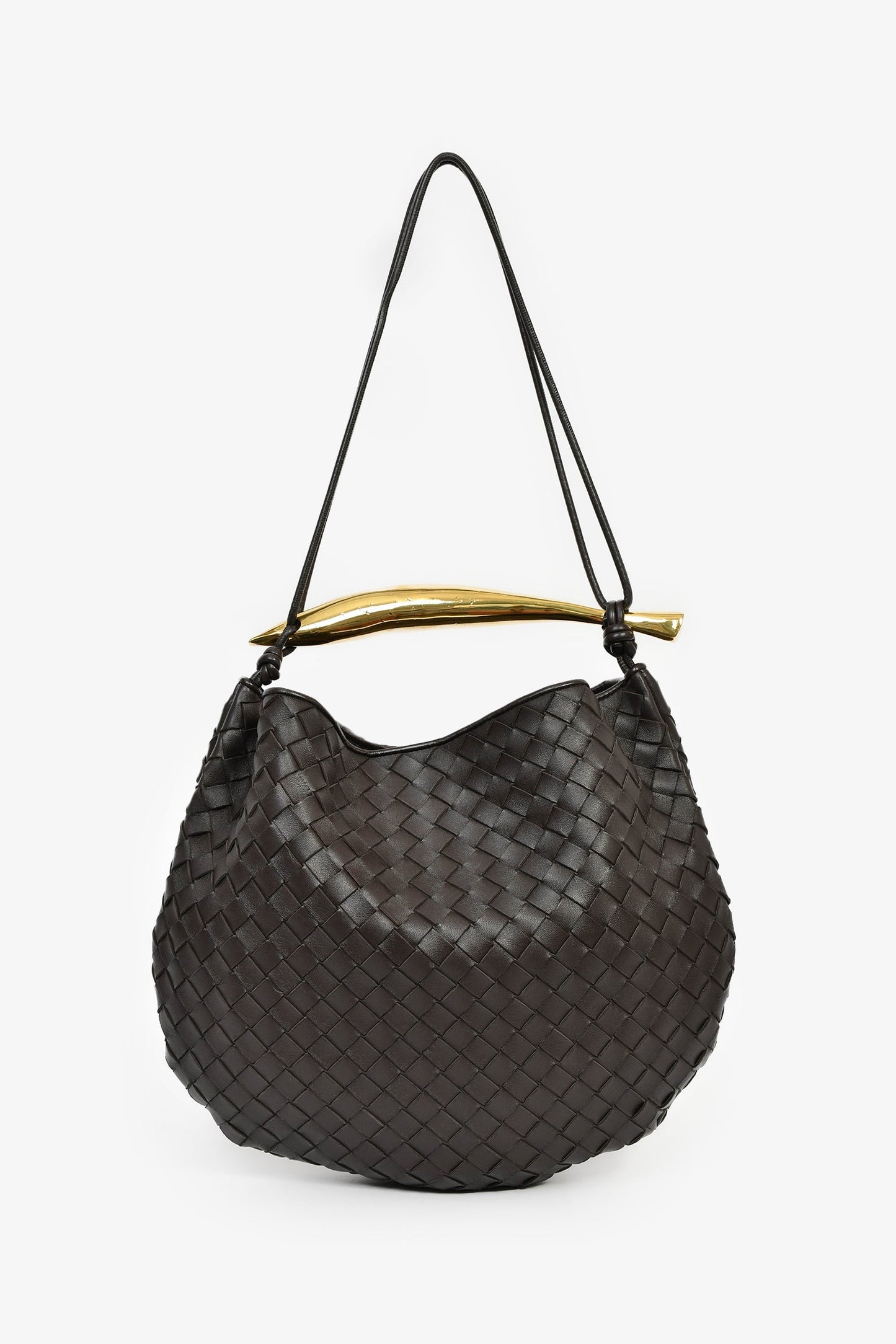 Bottega Veneta Brown Intrecciato Leather Medium Sardine Bag