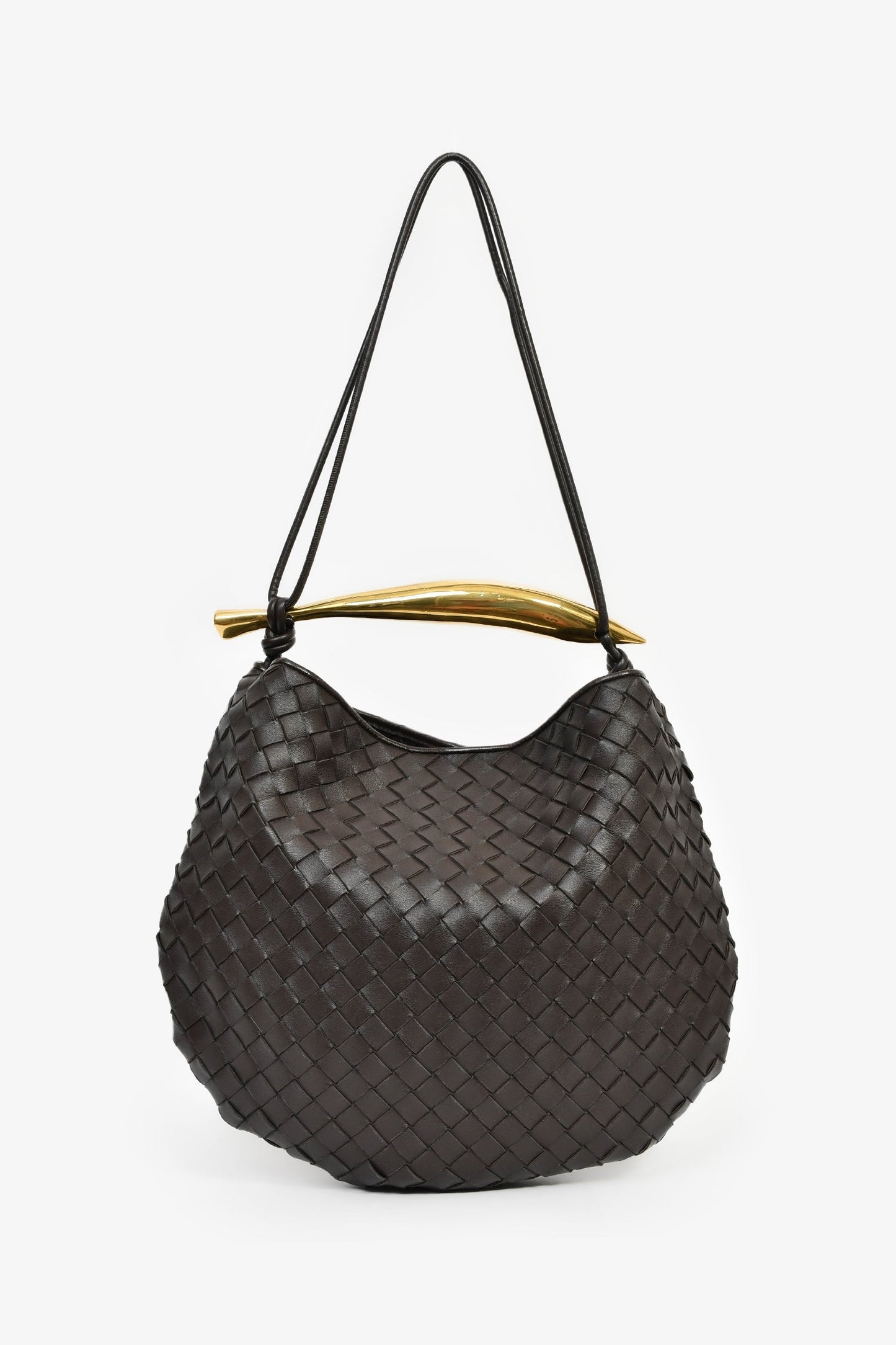Bottega Veneta Brown Intrecciato Leather Medium Sardine Bag