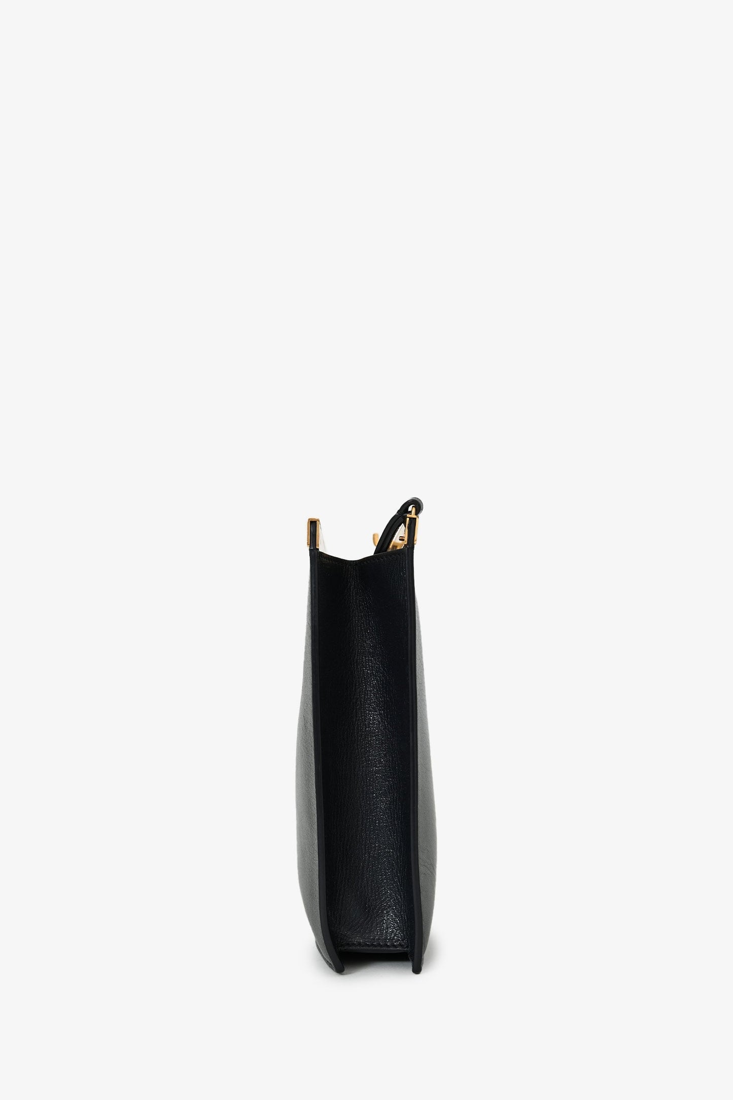 Celine Black Leather Small Clasp Shoulder Bag