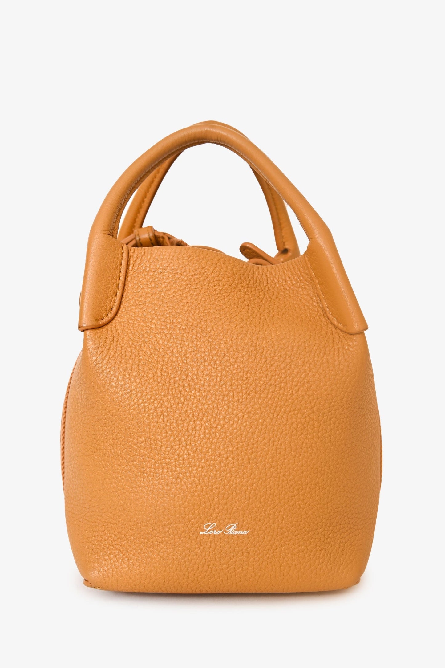 Loro Piana Mustard Yellow Leather Micro Bale Top Handle with Strap