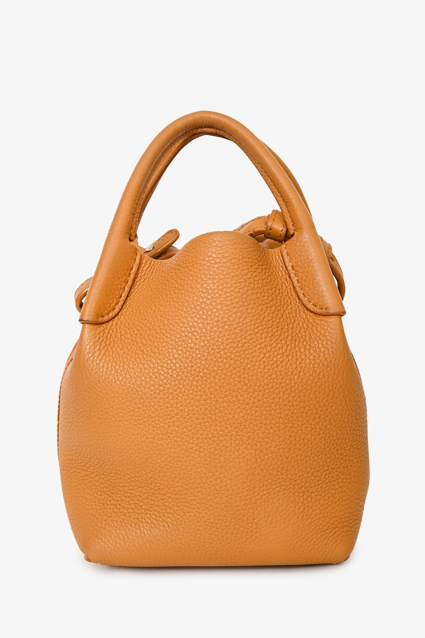 Loro Piana Mustard Yellow Leather Micro Bale Top Handle with Strap