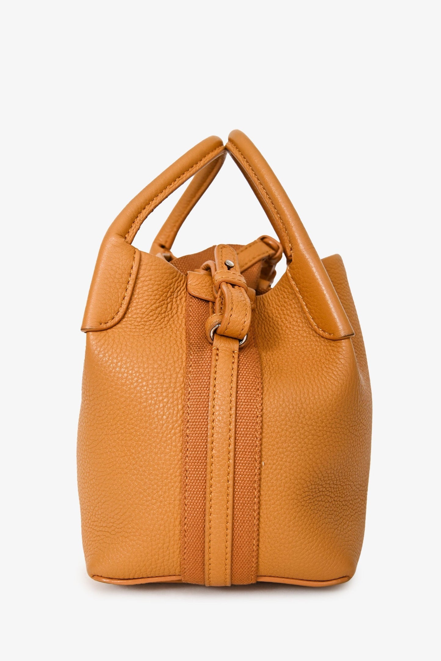 Loro Piana Mustard Yellow Leather Micro Bale Top Handle with Strap