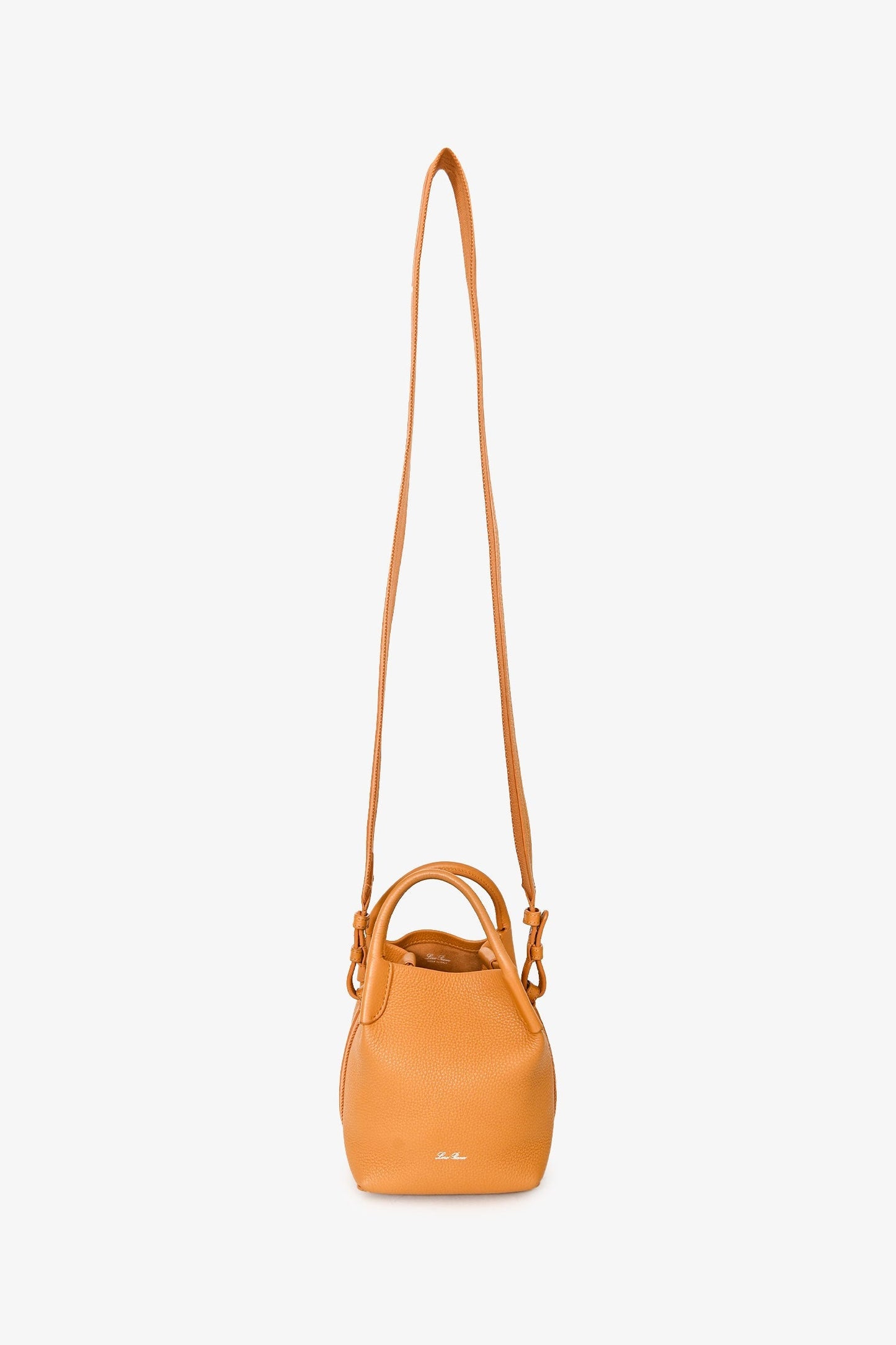 Loro Piana Mustard Yellow Leather Micro Bale Top Handle with Strap