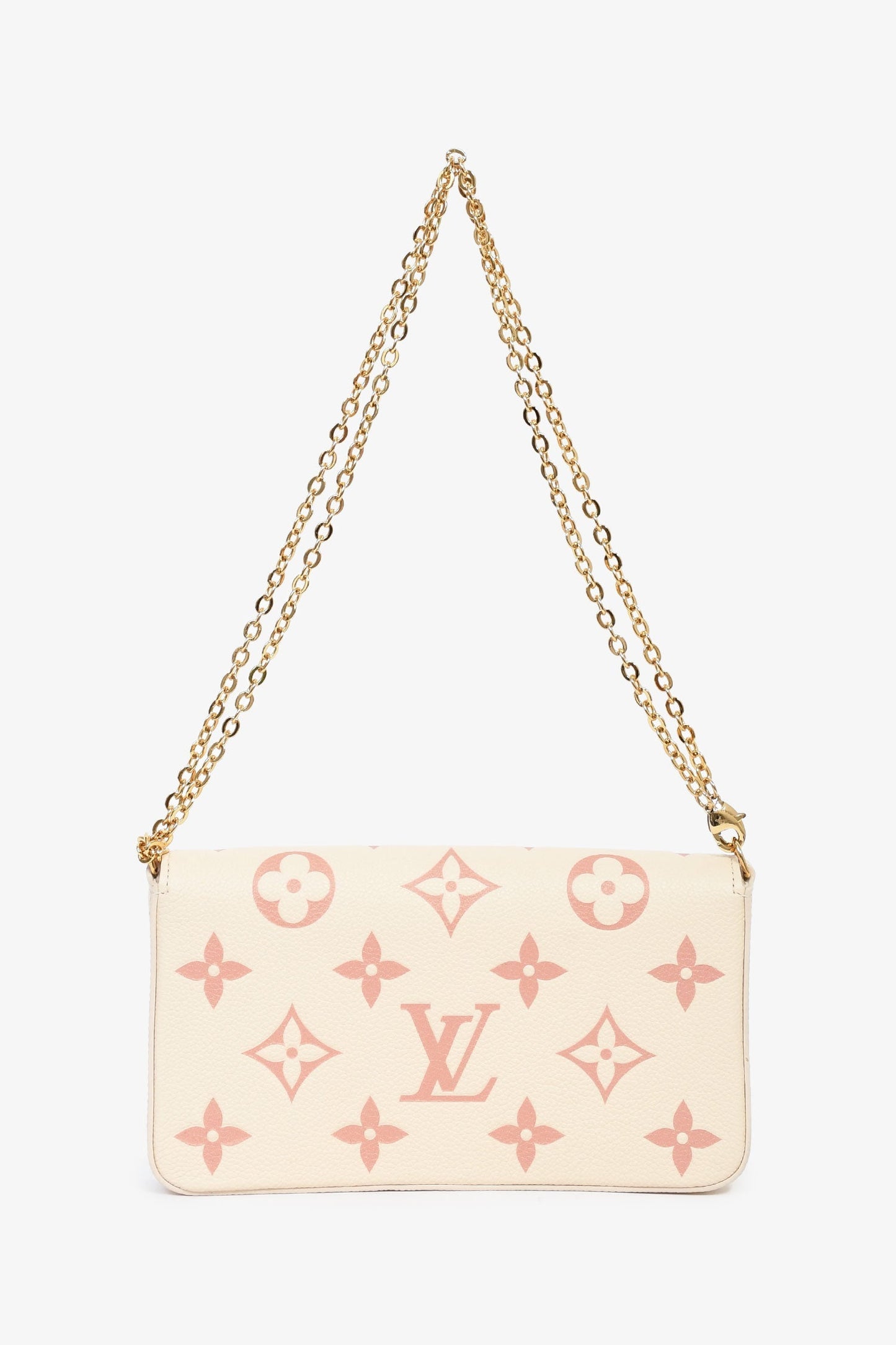 Louis Vuitton Cream/Pink Monogram Empreinte Leather Pochette Félicie