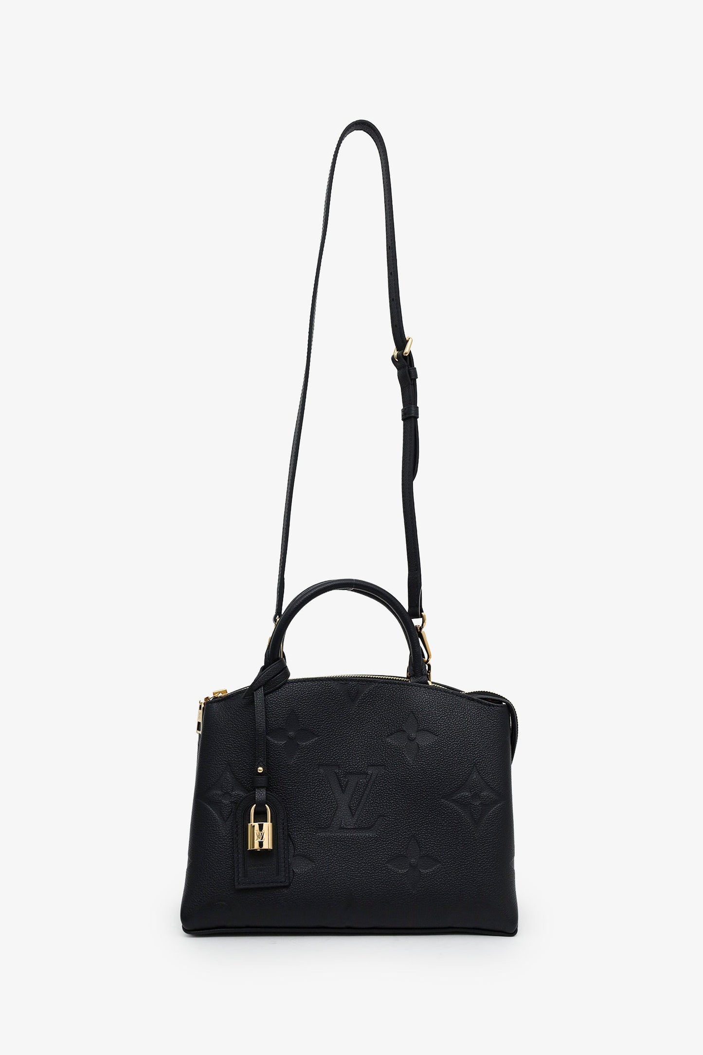 Louis Vuitton Black Monogram Empreinte Leather 'Grand Palais' Bag With Strap