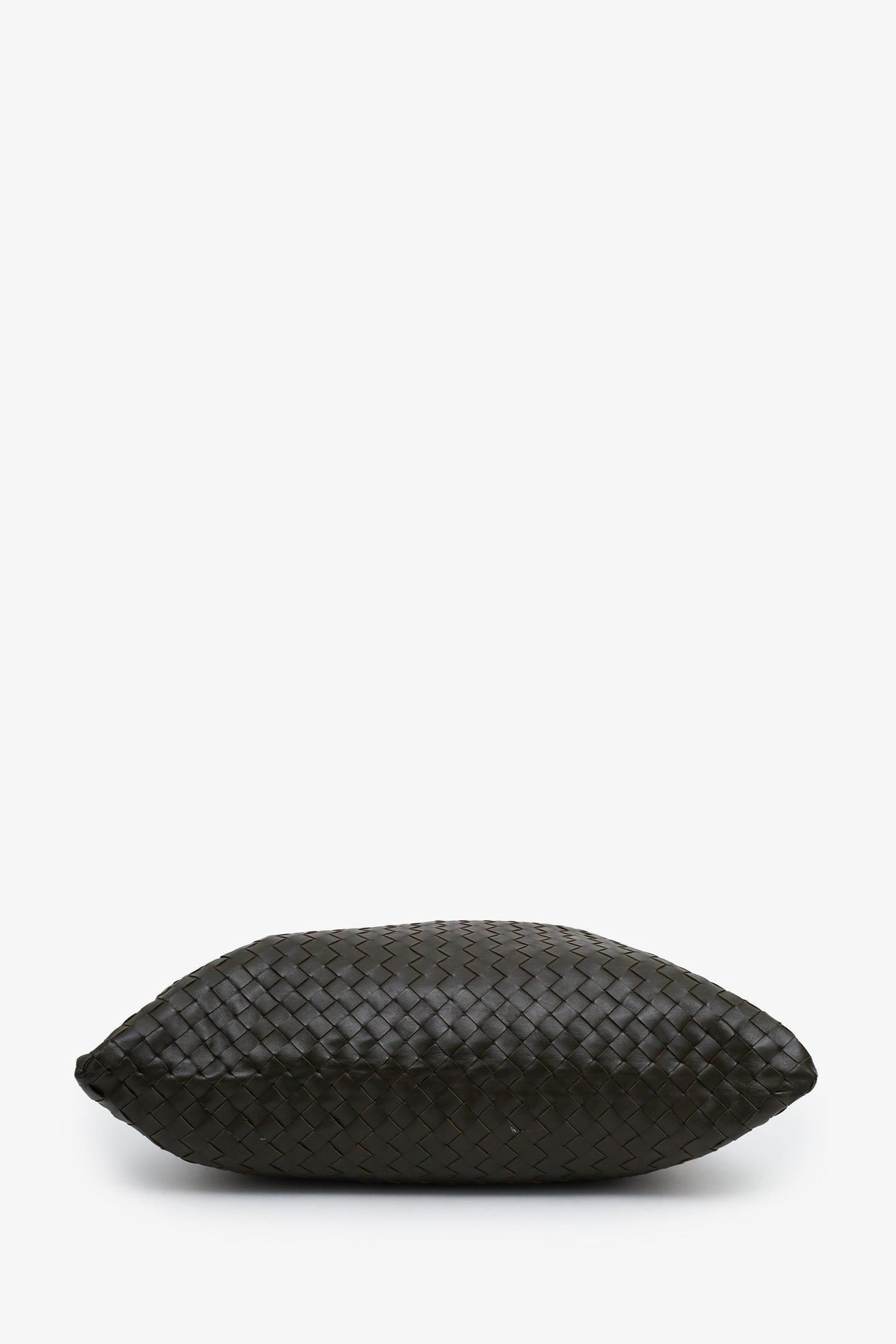 Bottega Veneta Brown Intrecciato Woven Calfskin Leather Large 'Hop' Bag