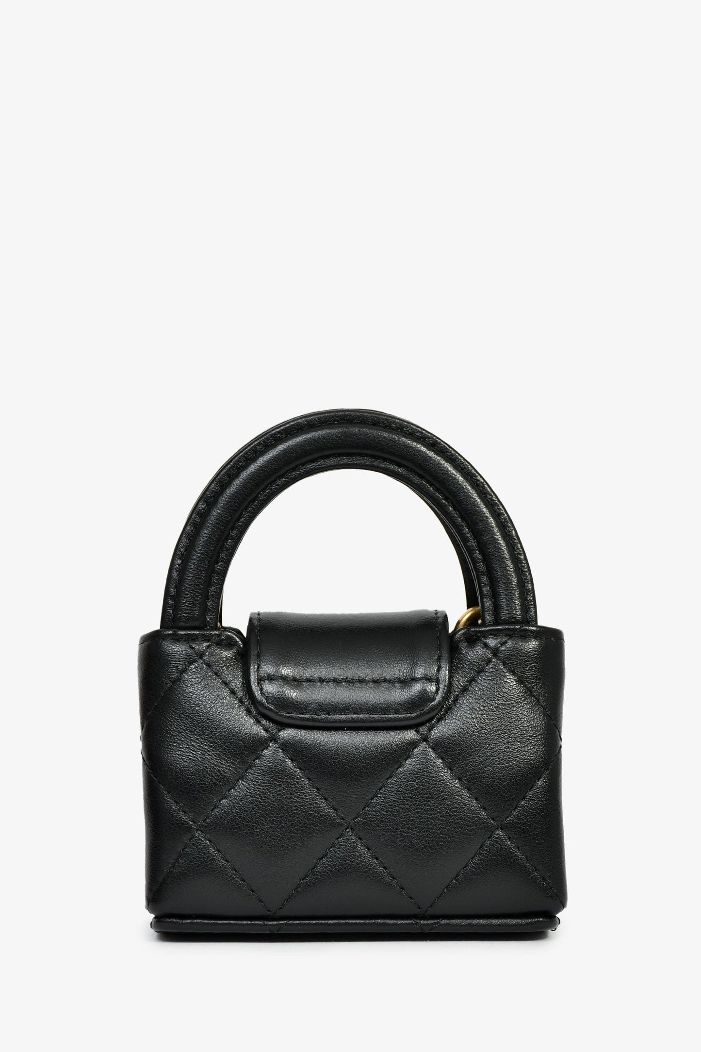 Chanel™ Black 2022+ Lambskin Quilted CC Kelly Bag Charm