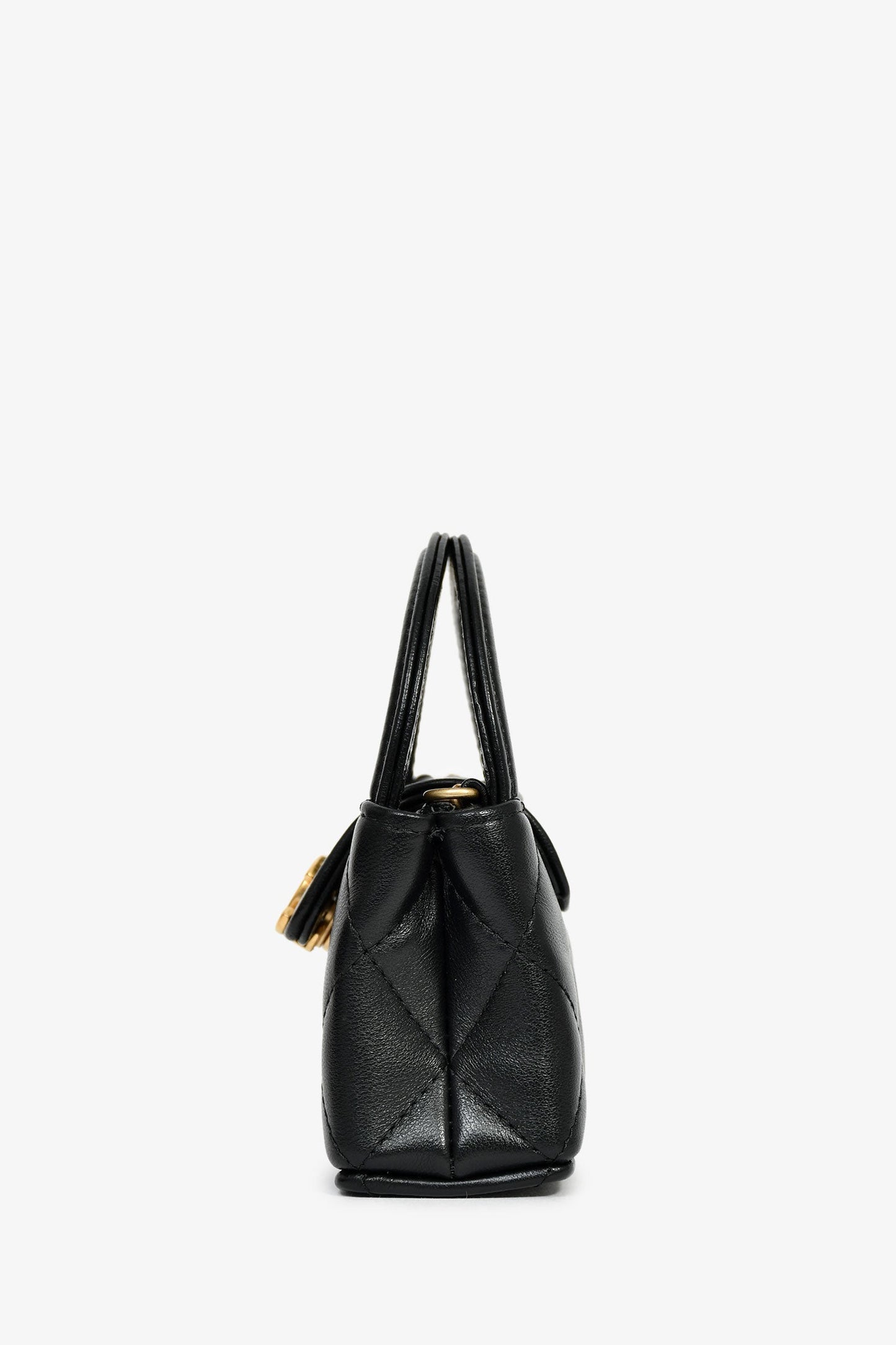 Chanel™ Black 2022+ Lambskin Quilted CC Kelly Bag Charm