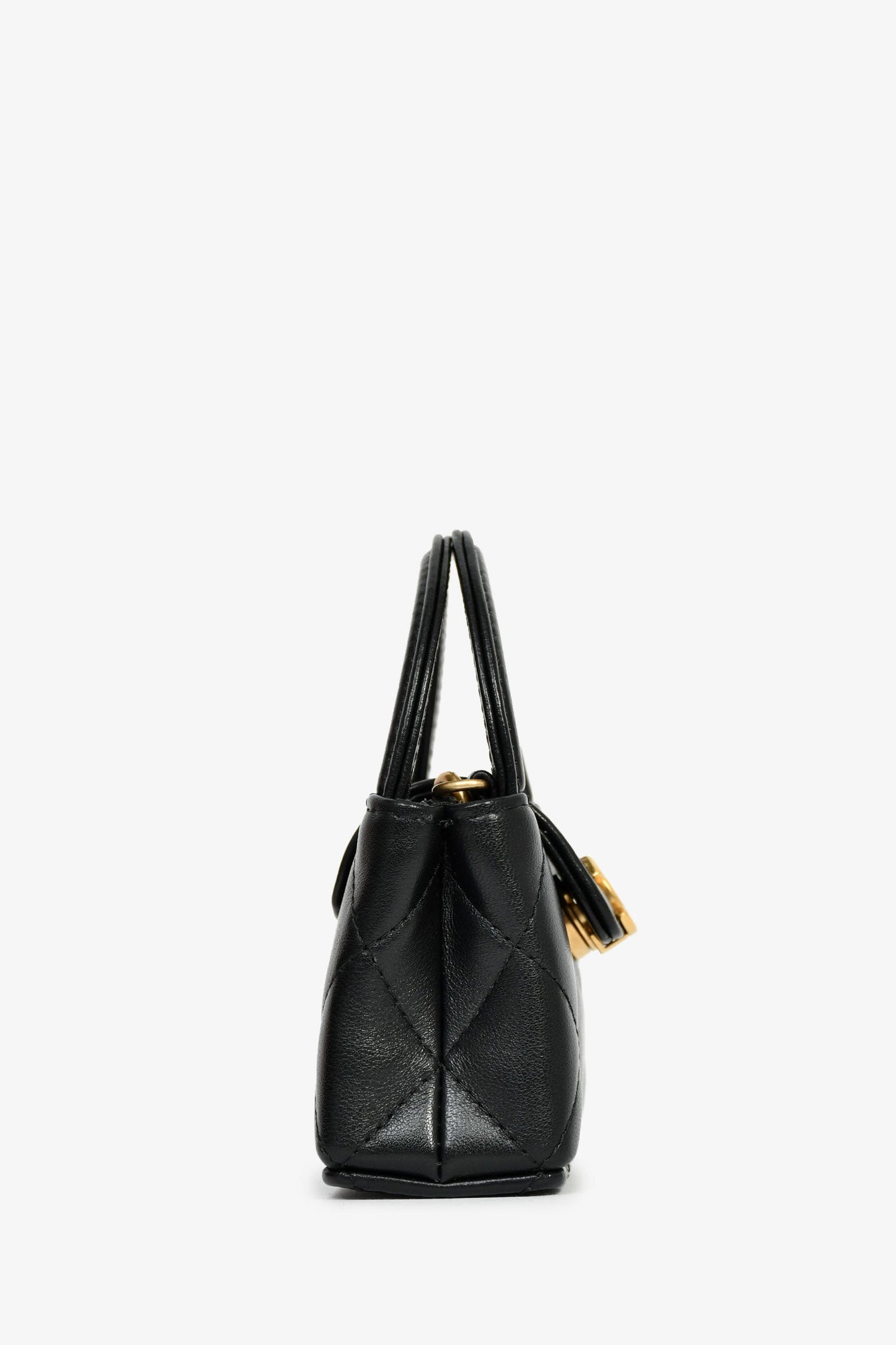 Chanel™ Black 2022+ Lambskin Quilted CC Kelly Bag Charm