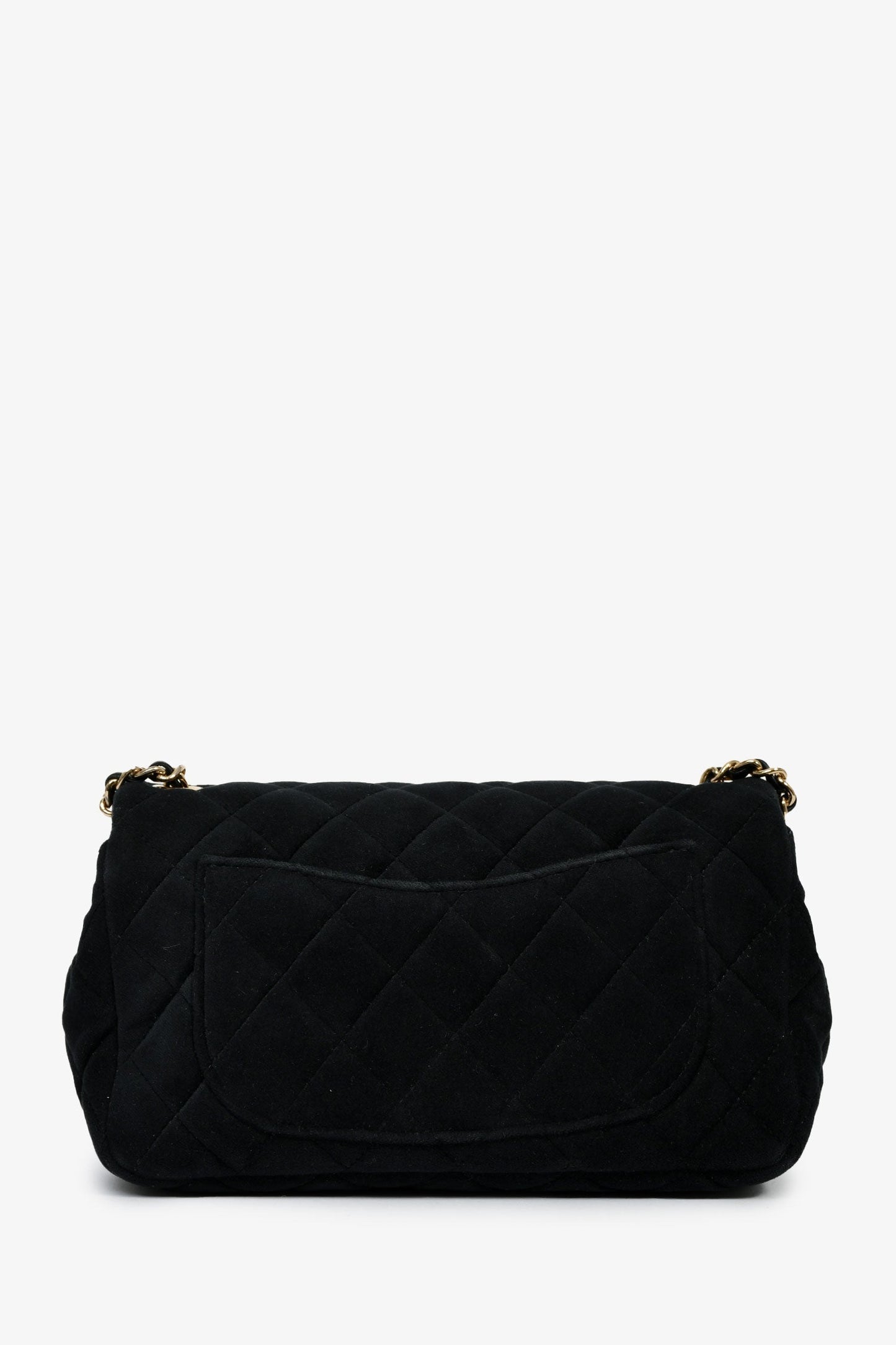 Chanel™ 2019/20 Black Quilted Velvet Crystal Pearl Crush Mini Rectangle Flap Bag