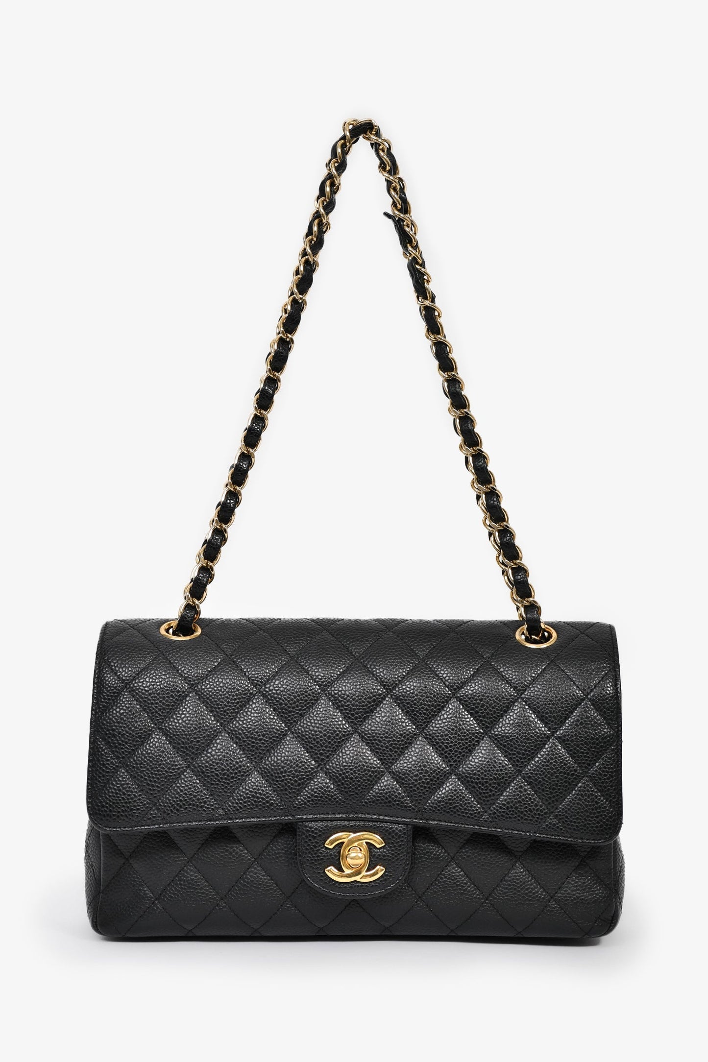 Chanel™ 2009/10 Black Caviar Leather Medium Double Flap