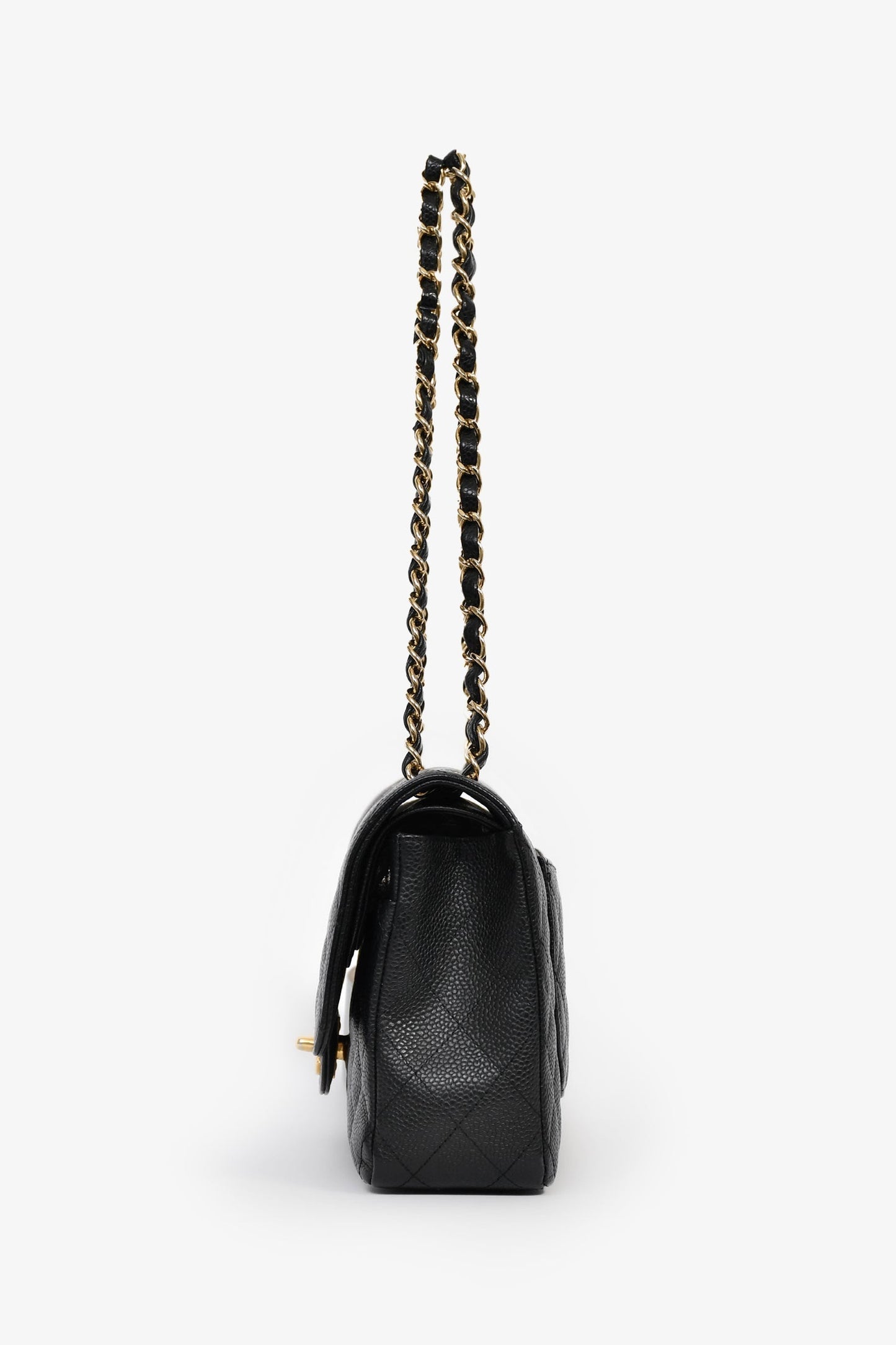 Chanel™ 2009/10 Black Caviar Leather Medium Double Flap