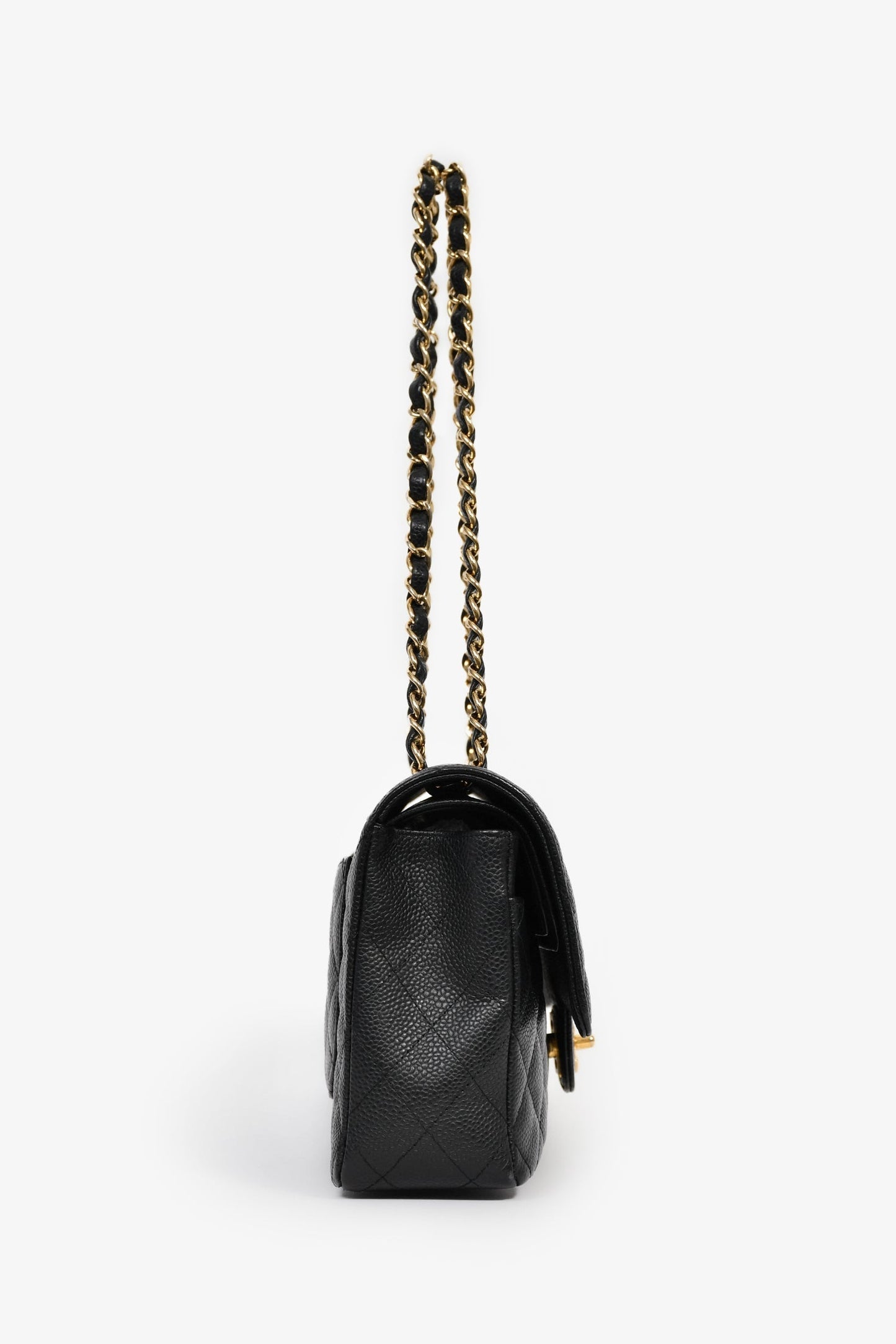 Chanel™ 2009/10 Black Caviar Leather Medium Double Flap