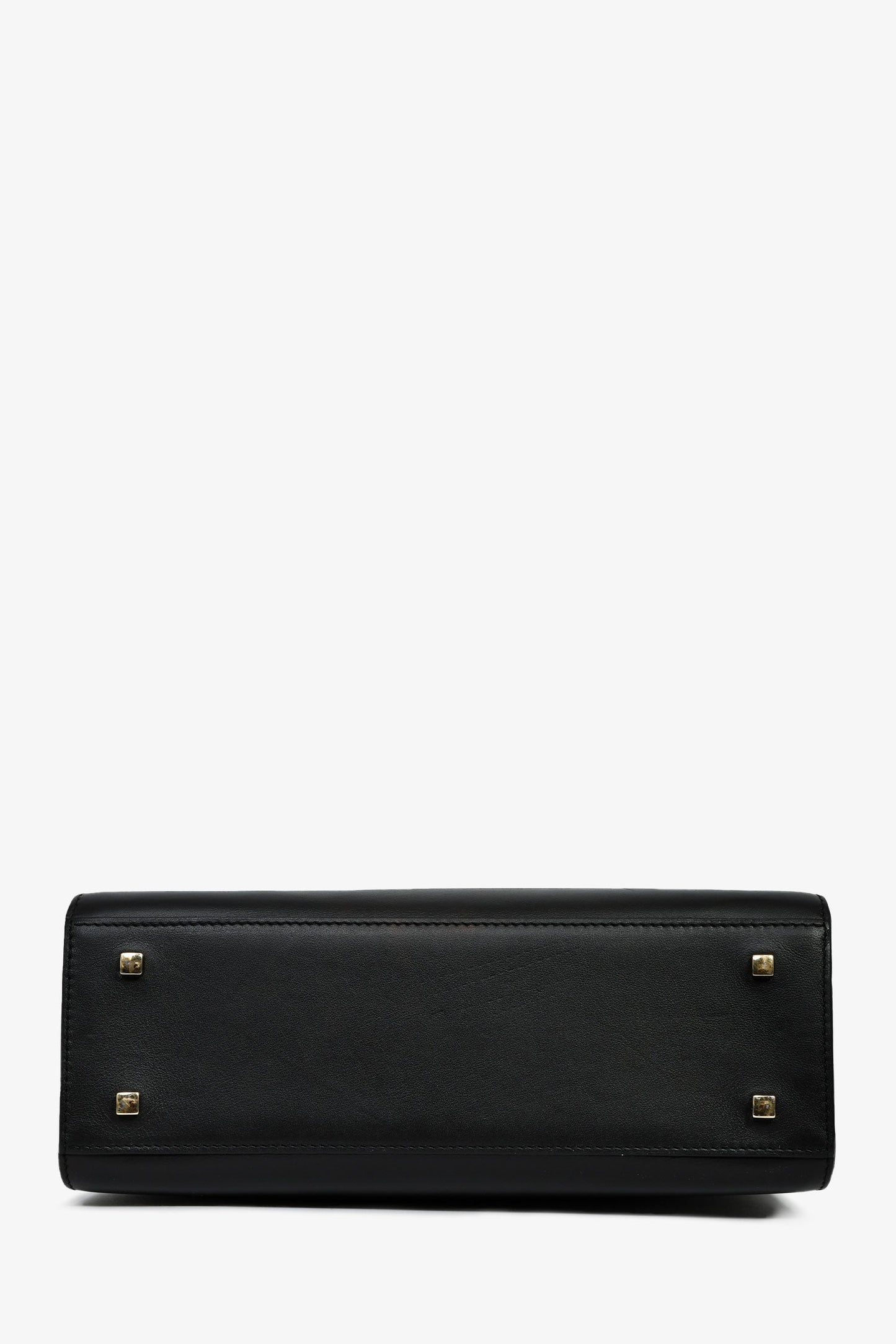 Delvaux Black Leather 'Tempete' MM Top Handle