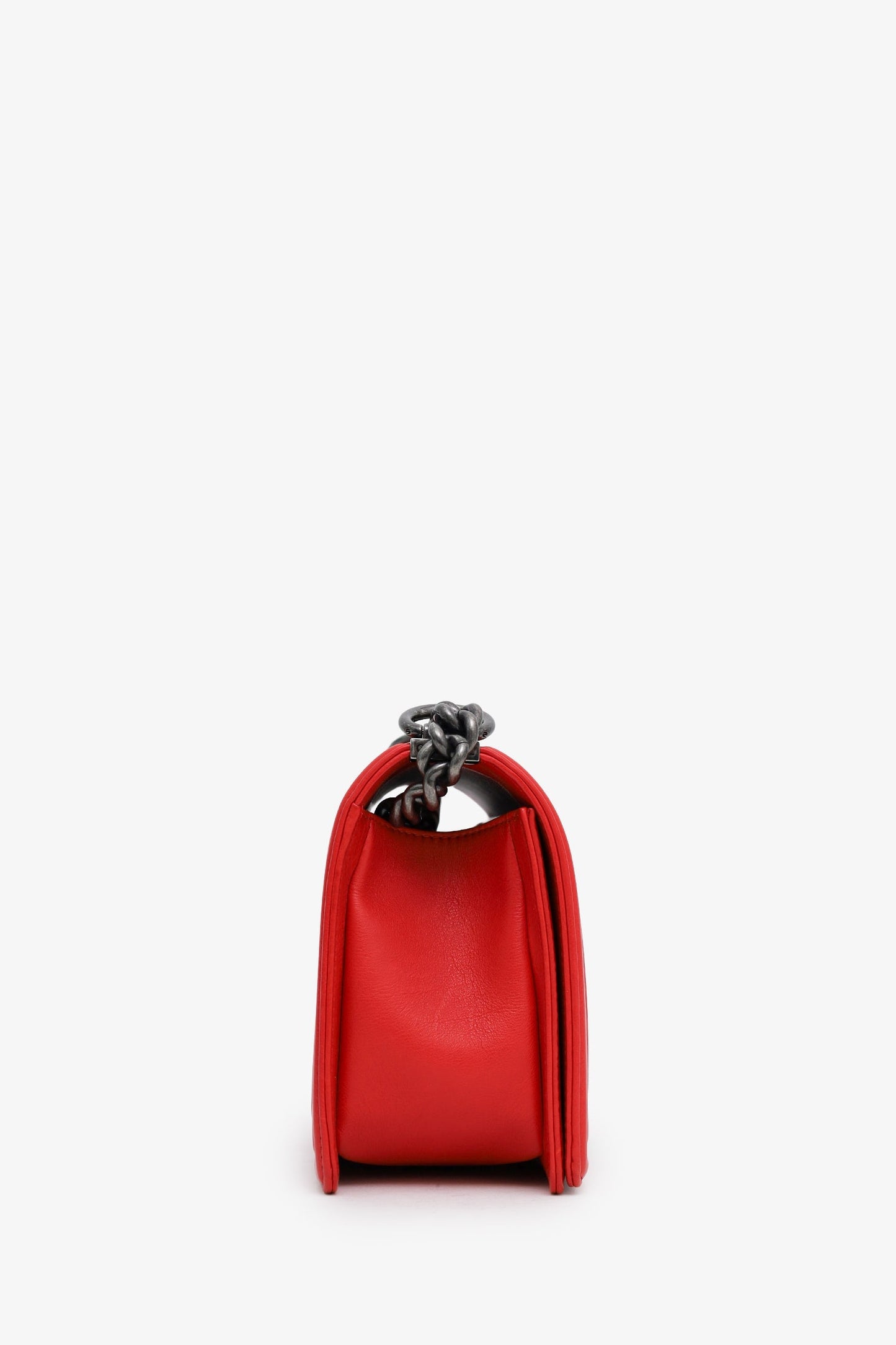 Chanel™ 2013-14 Red Lambskin Medium Boy Bag