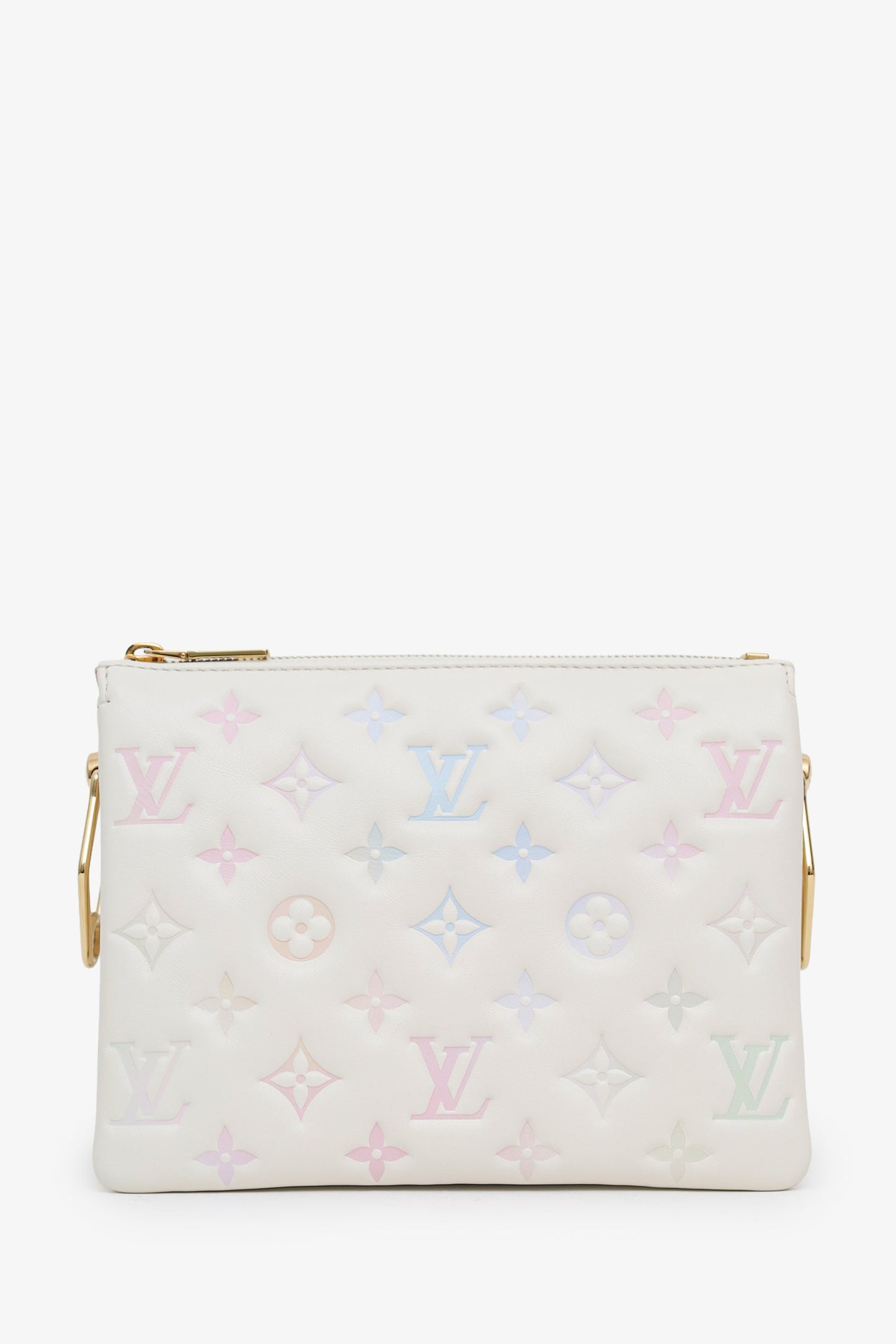 Louis Vuitton 2023 Cream Coussin BB 'Milky Way' Bag With 2 Straps