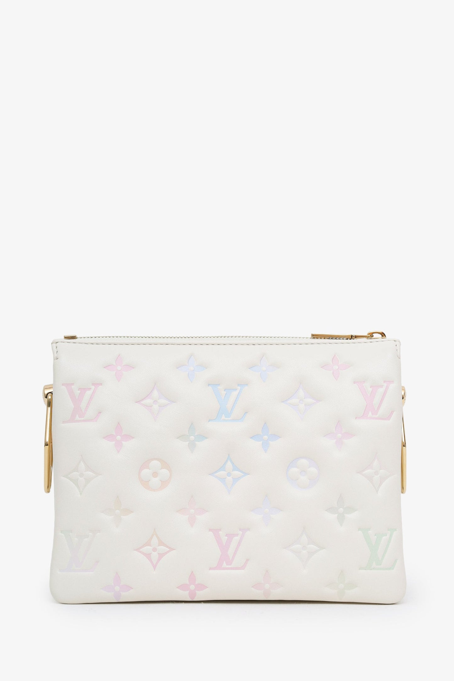 Louis Vuitton 2023 Cream Coussin BB 'Milky Way' Bag With 2 Straps