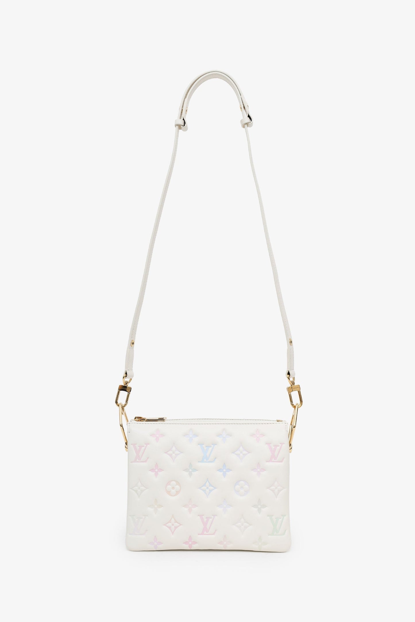 Louis Vuitton 2023 Cream Coussin BB 'Milky Way' Bag With 2 Straps