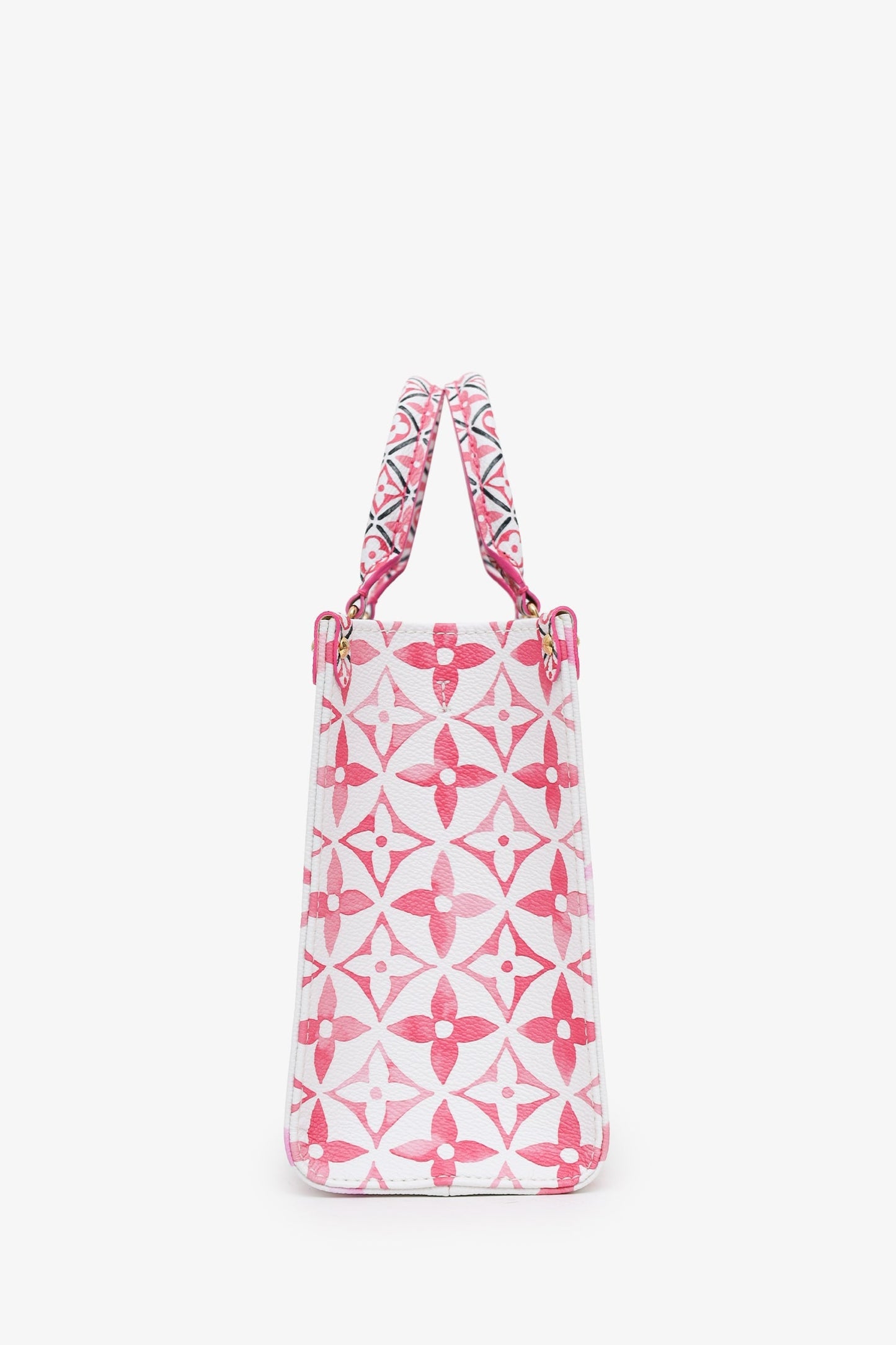 Louis Vuitton 2023 Limited Edition White/Pink Giant Monogram 'OnTheGo' PM Tote