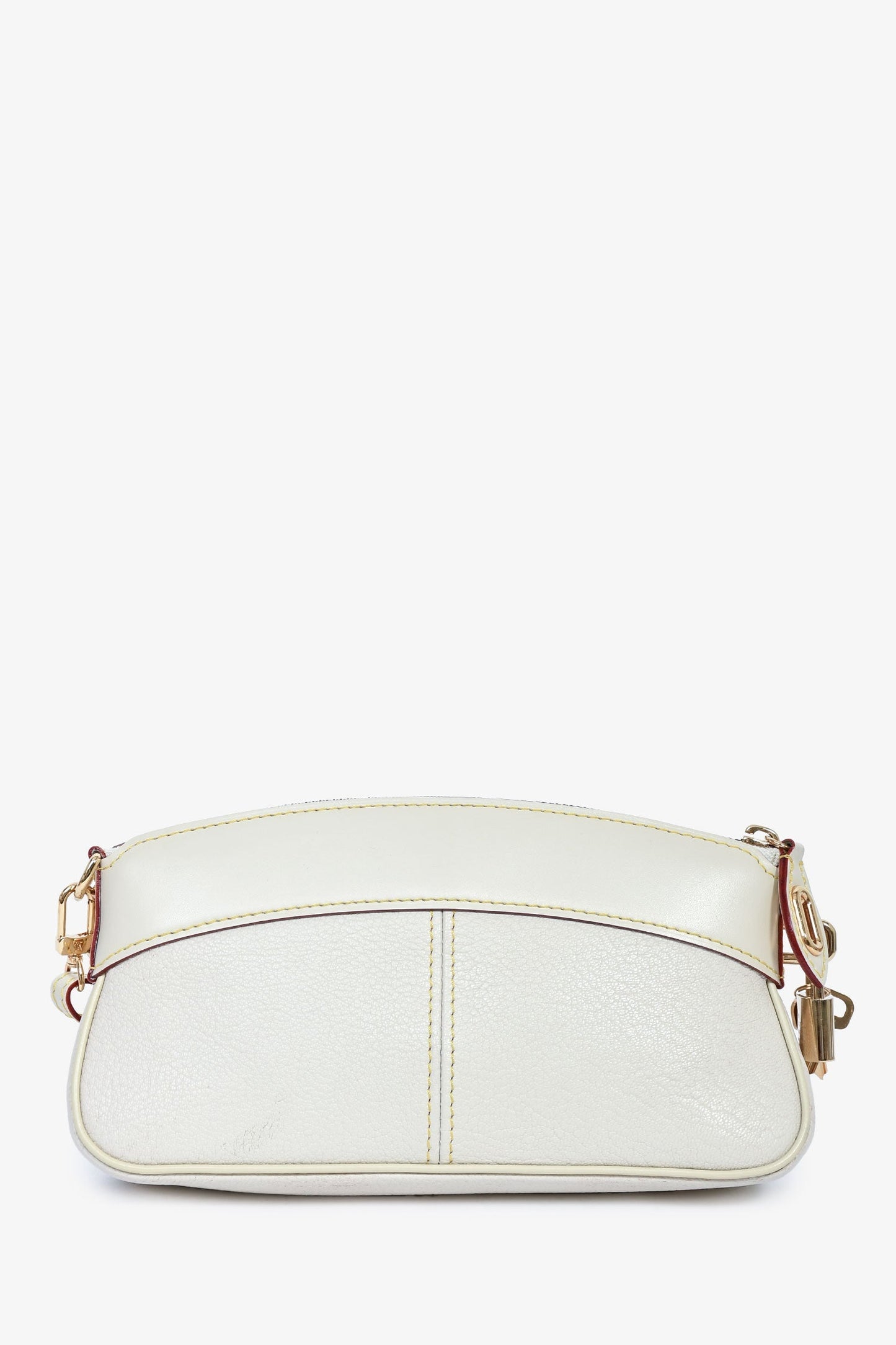 Louis Vuitton 2008 Off White Suhali Leather Lockit Clutch