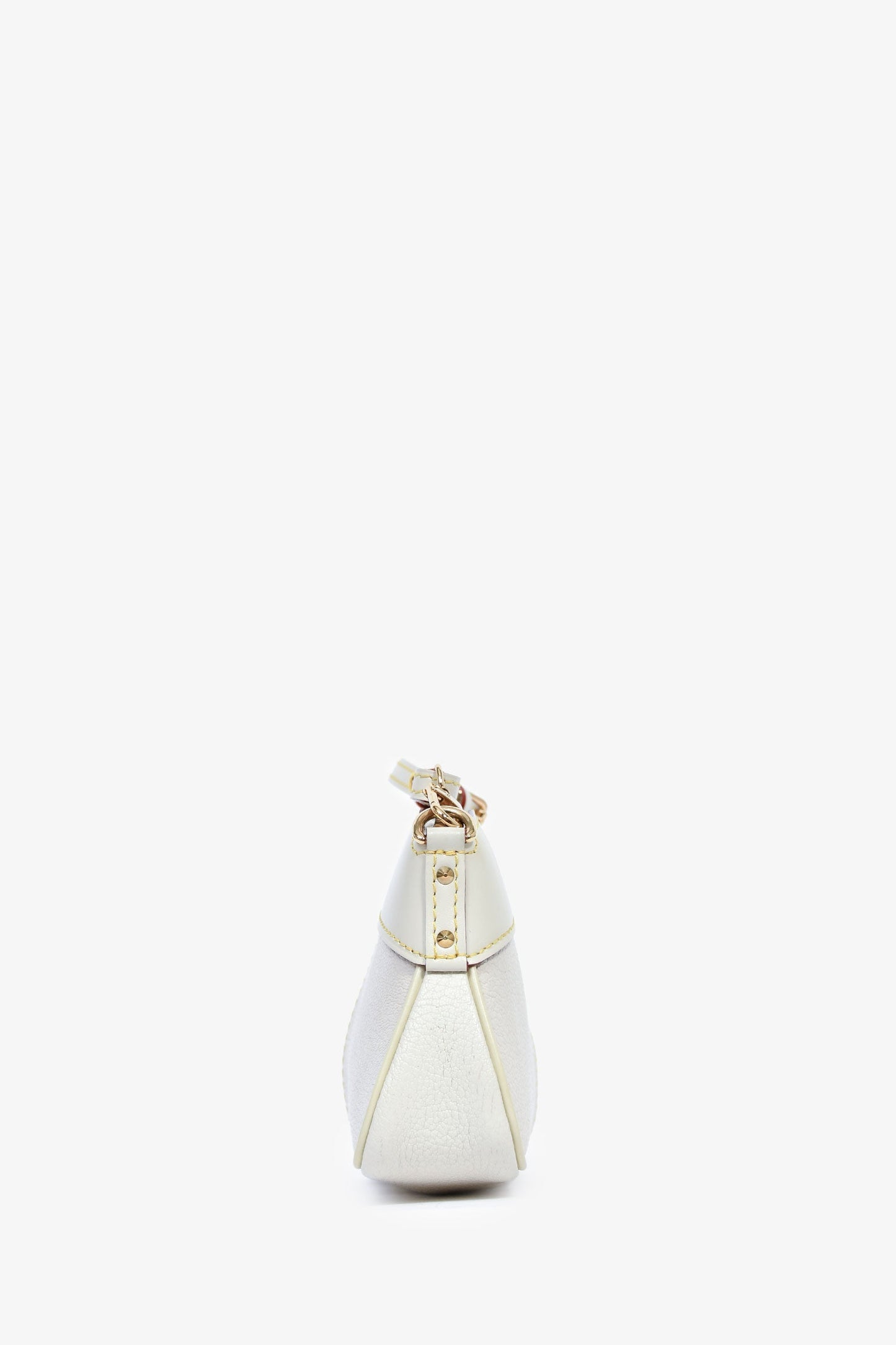 Louis Vuitton 2008 Off White Suhali Leather Lockit Clutch