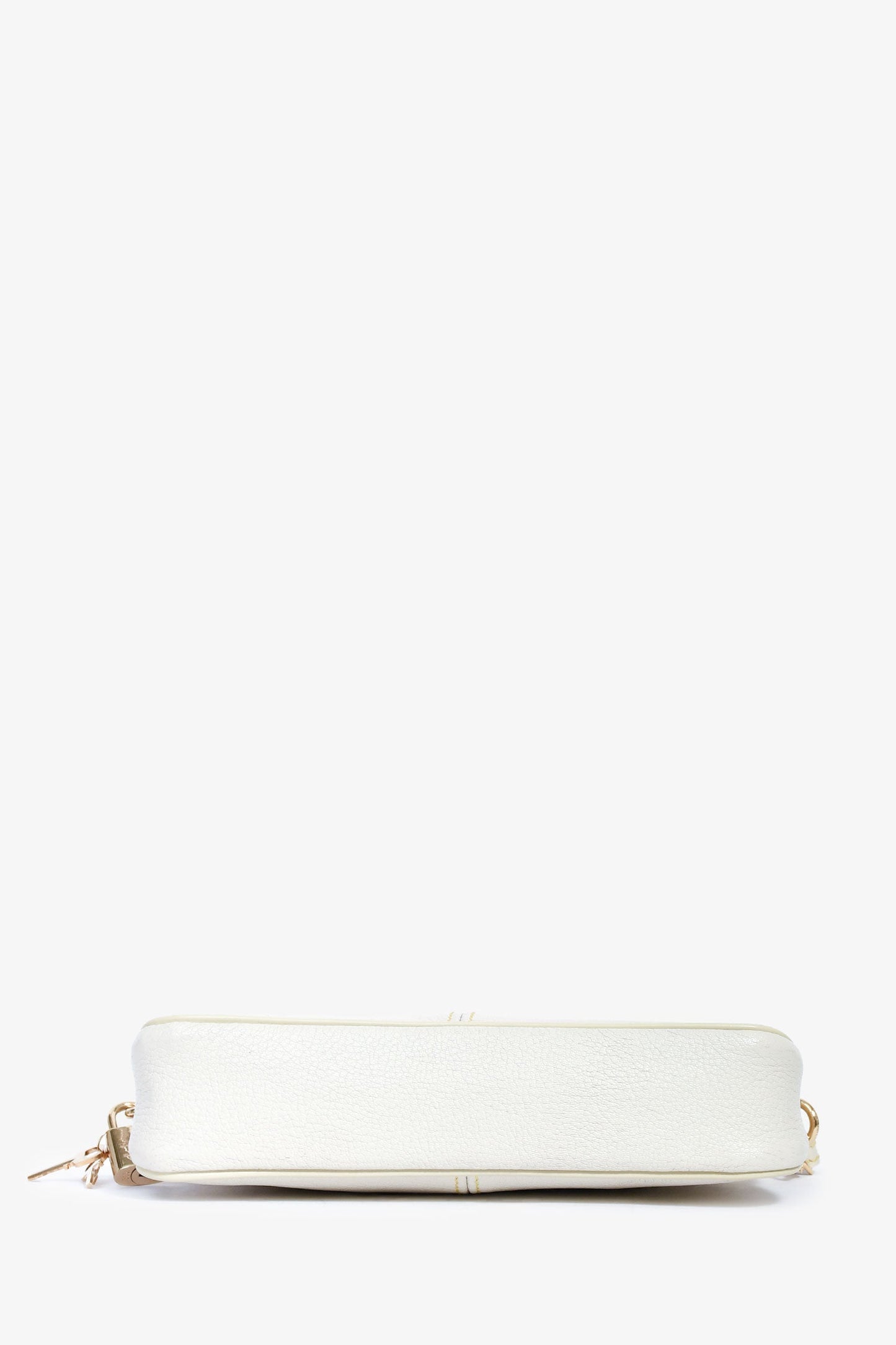 Louis Vuitton 2008 Off White Suhali Leather Lockit Clutch