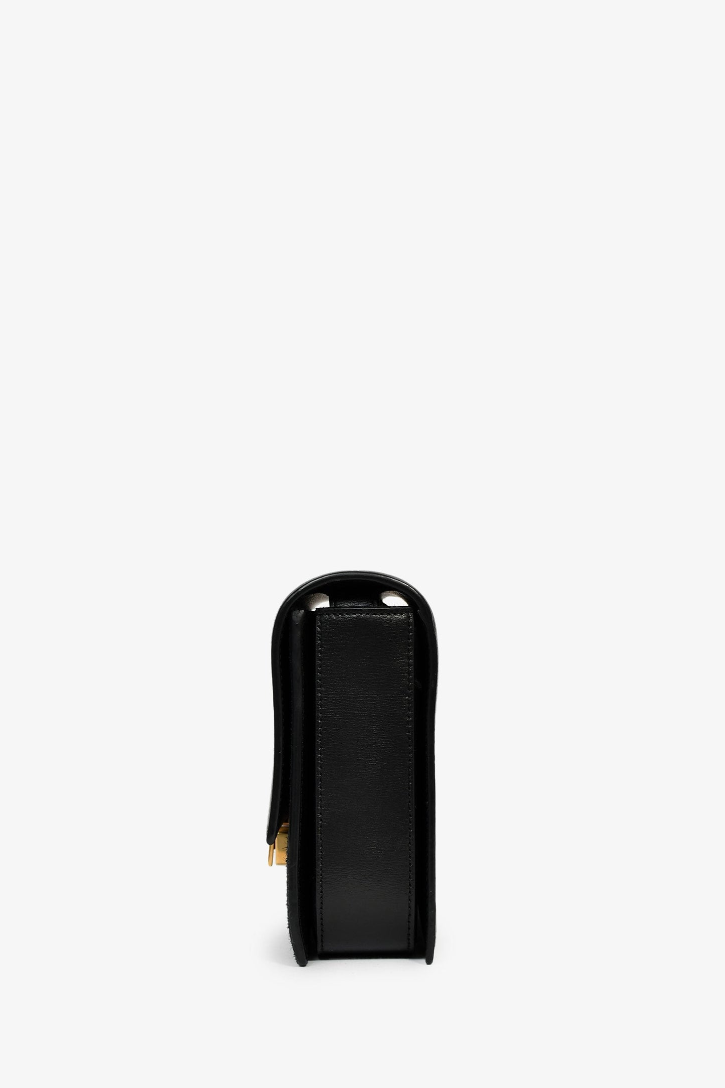 Saint Laurent 2017 Black Leather Suede Medium Bellechasse Shoulder Bag