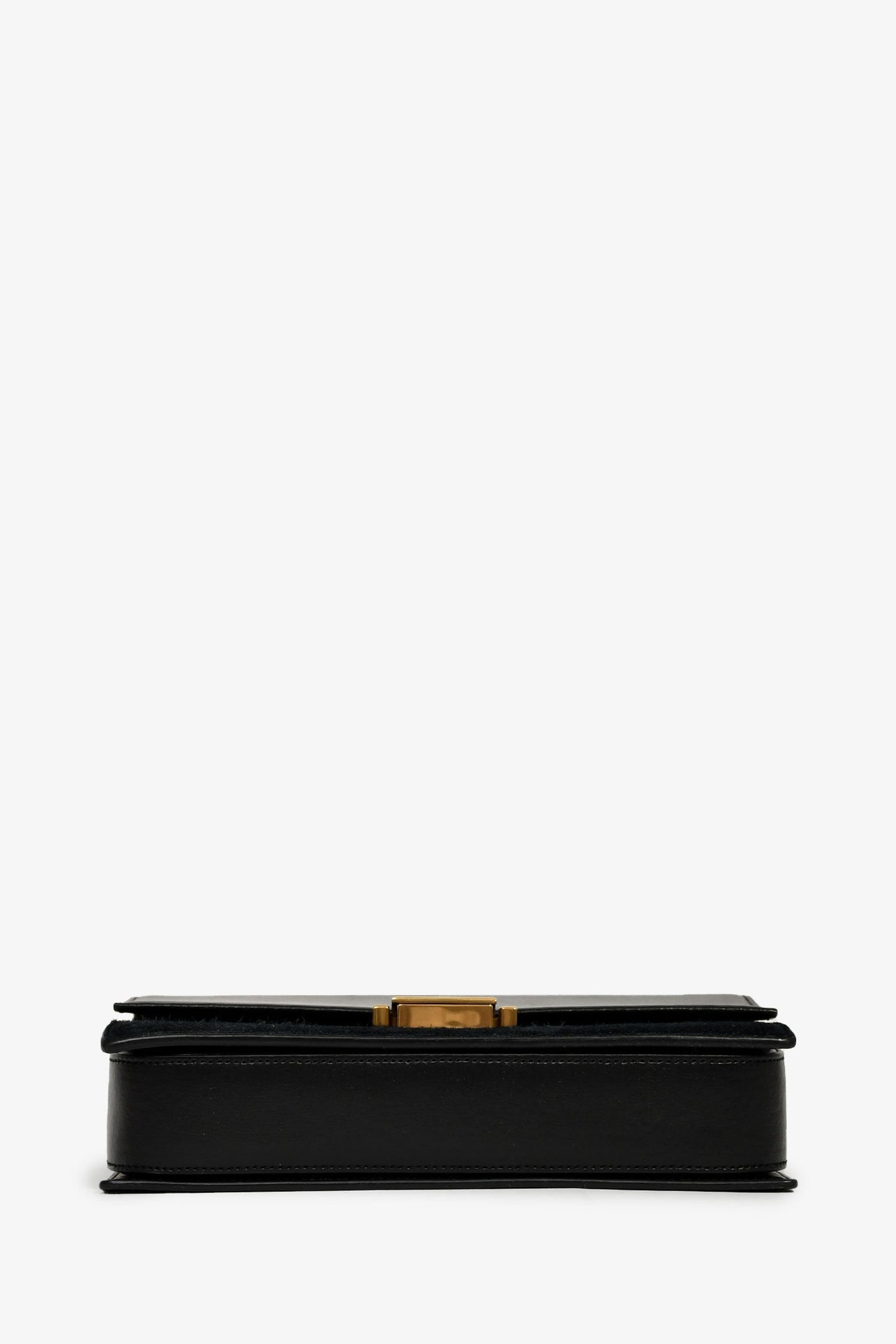 Saint Laurent 2017 Black Leather Suede Medium Bellechasse Shoulder Bag