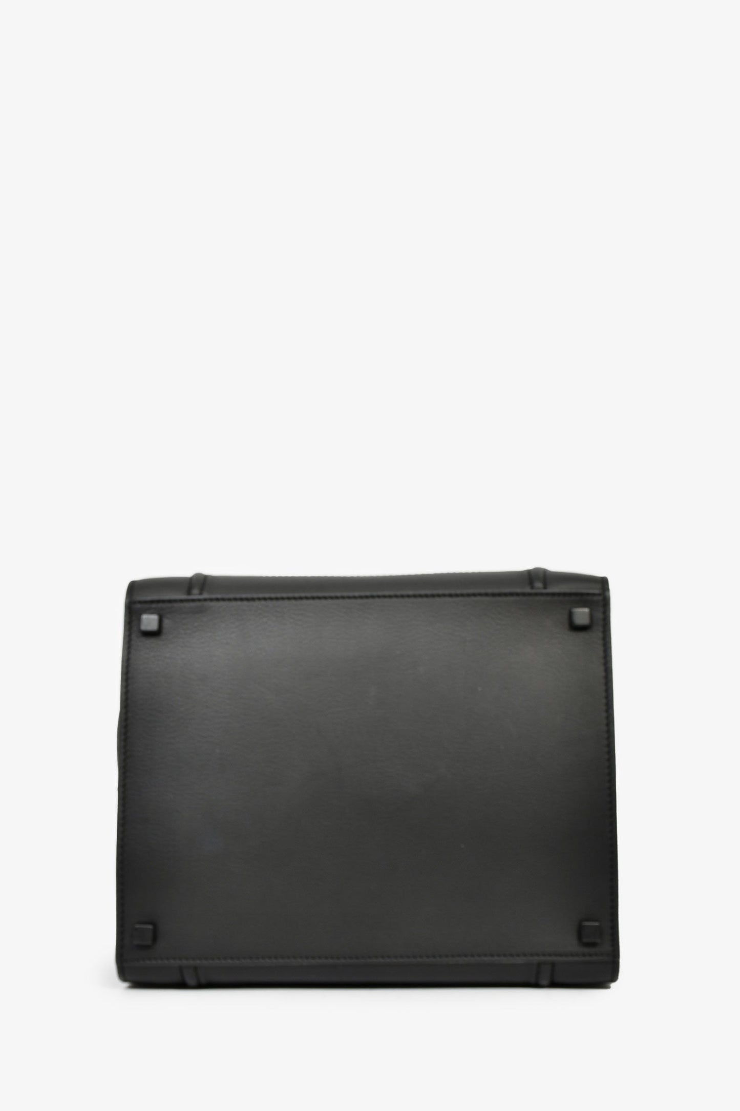 Celine 2012 Black Leather Medium Luggage Phantom Tote