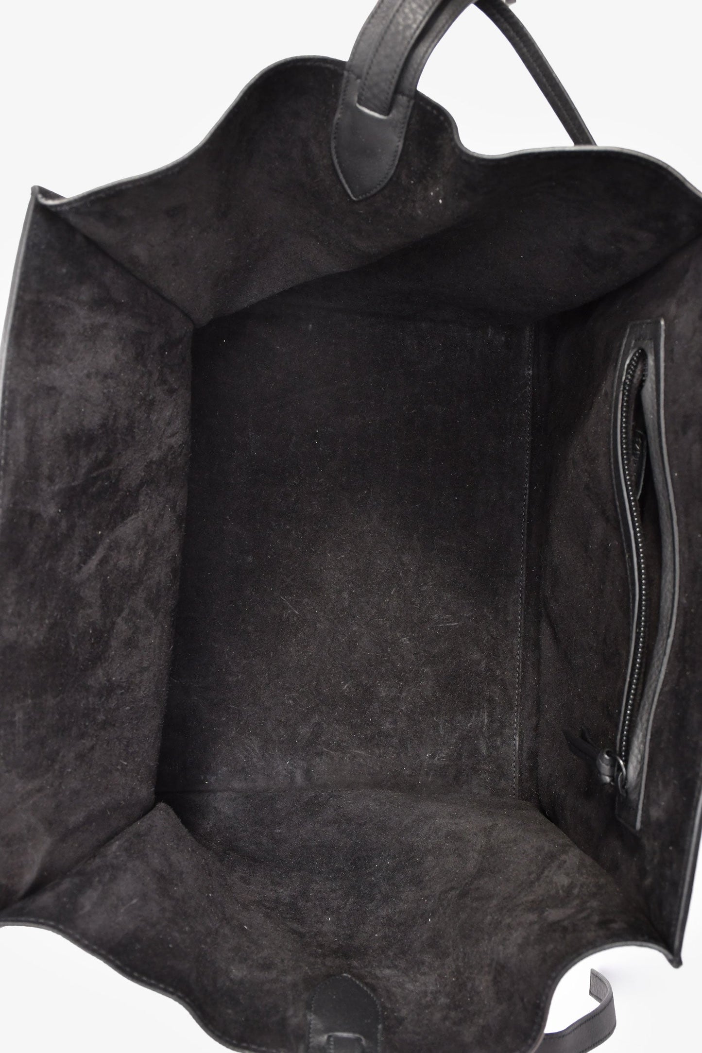 Celine 2012 Black Leather Medium Luggage Phantom Tote