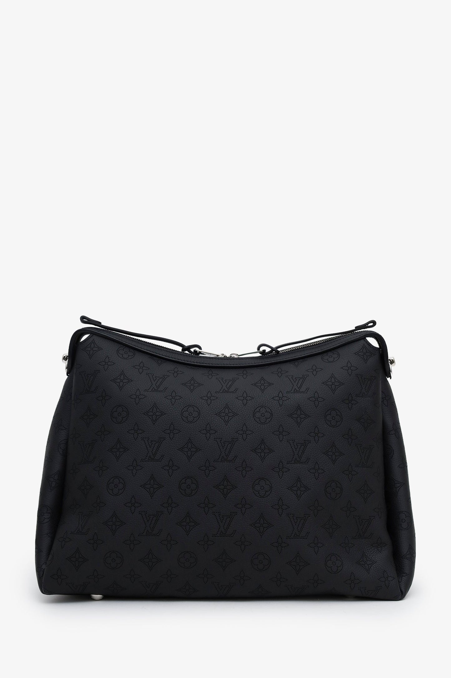 Louis Vuitton Black Monogram Mahina 'Hand It All' MM Bag