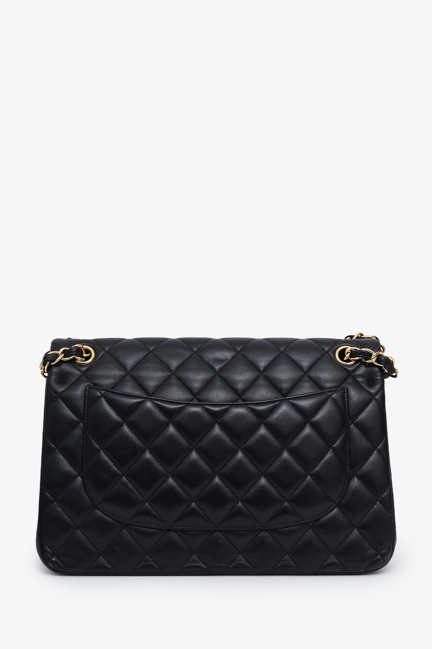 Chanel™ 2019 Black Lambskin Jumbo Double Flap Bag GHW