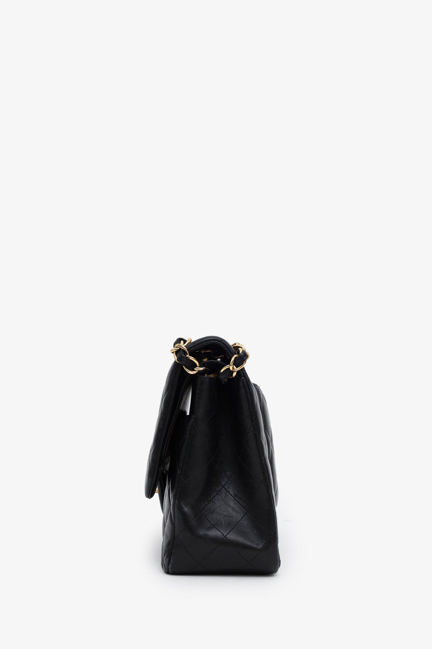 Chanel™ 2019 Black Lambskin Jumbo Double Flap Bag GHW