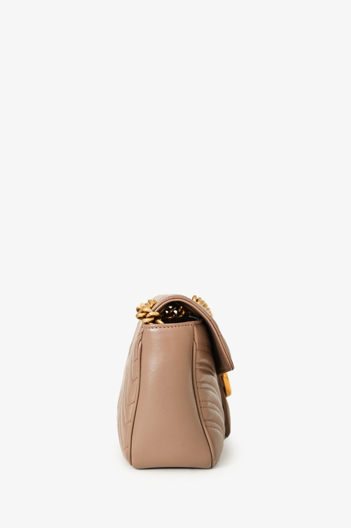 Gucci Beige Leather Marmont Shoulder Bag