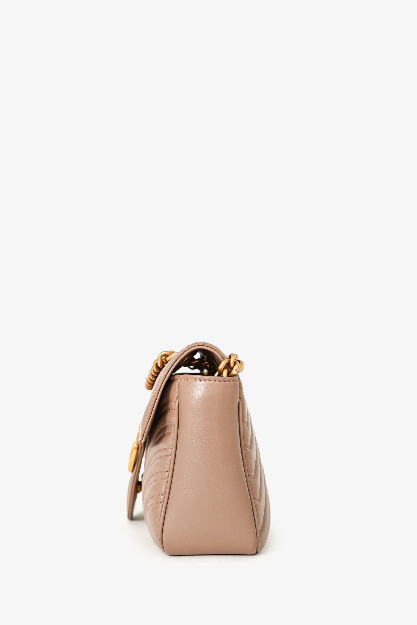 Gucci Beige Leather Marmont Shoulder Bag