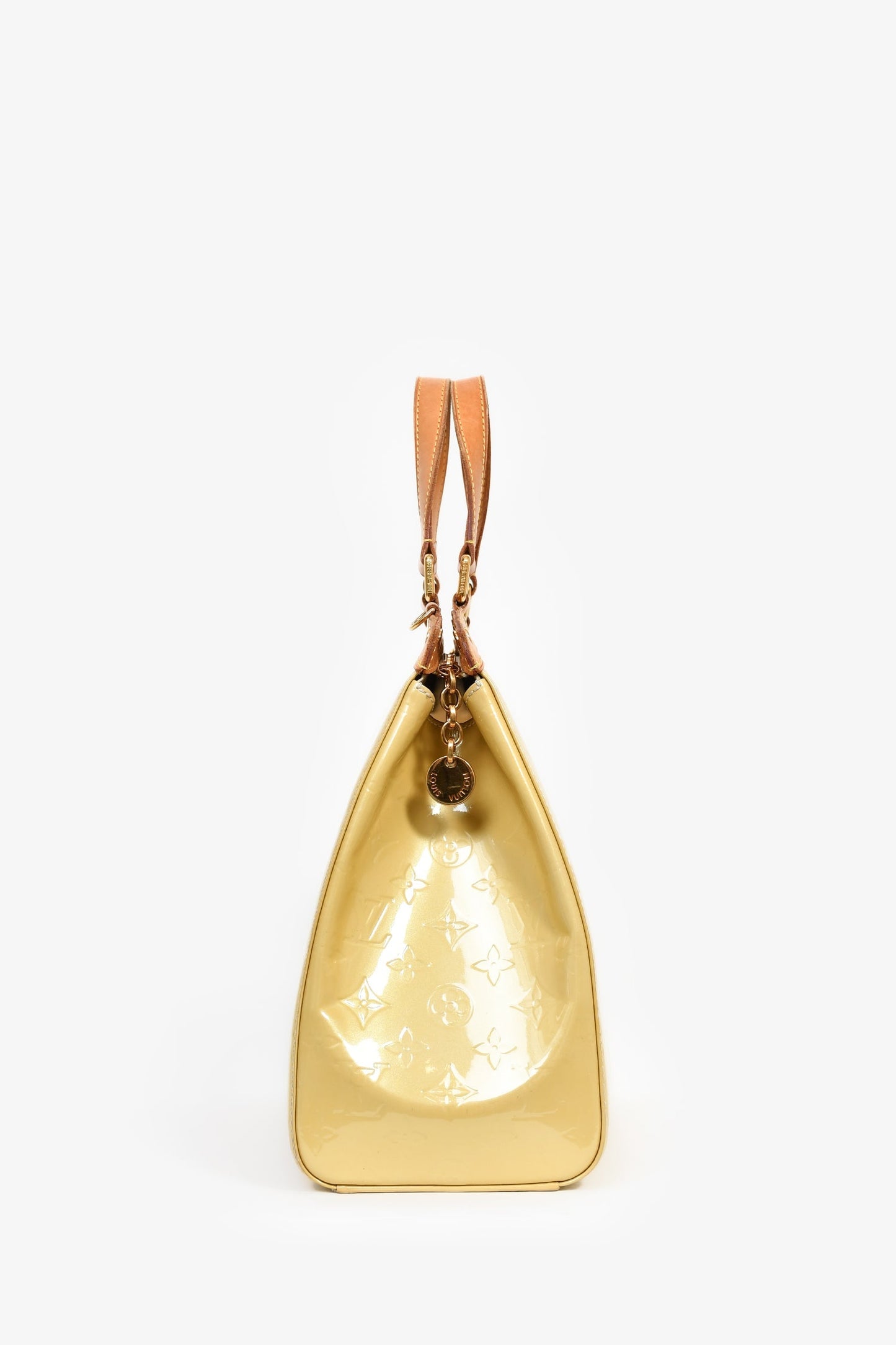 Louis Vuitton 2012 Beige Vernis Brea GM Top Handle Bag
