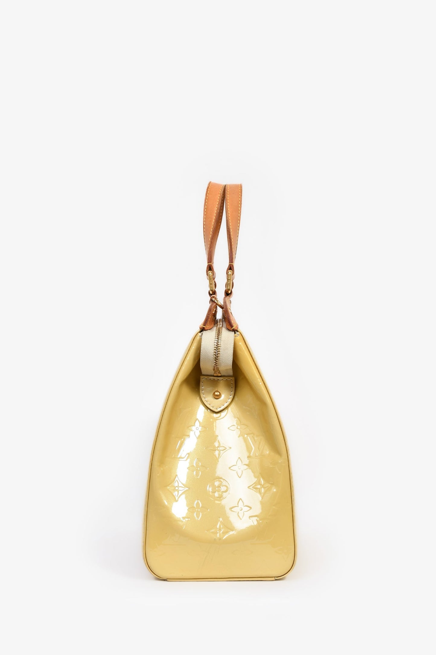Louis Vuitton 2012 Beige Vernis Brea GM Top Handle Bag