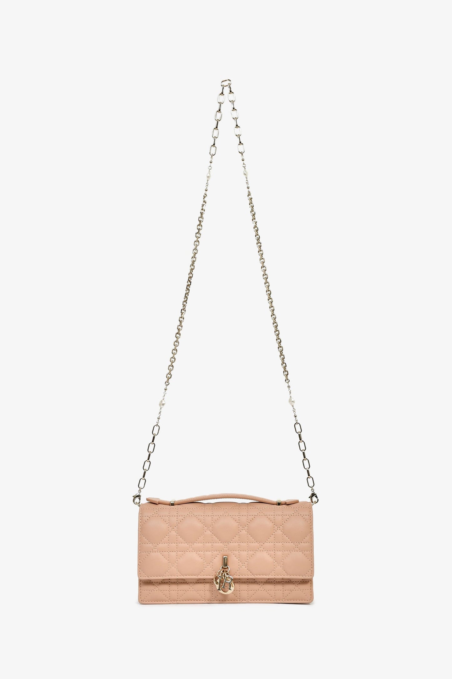 Christian Dior 2023 Beige Rose des Vents Cannage Leather My Dior Mini Bag
