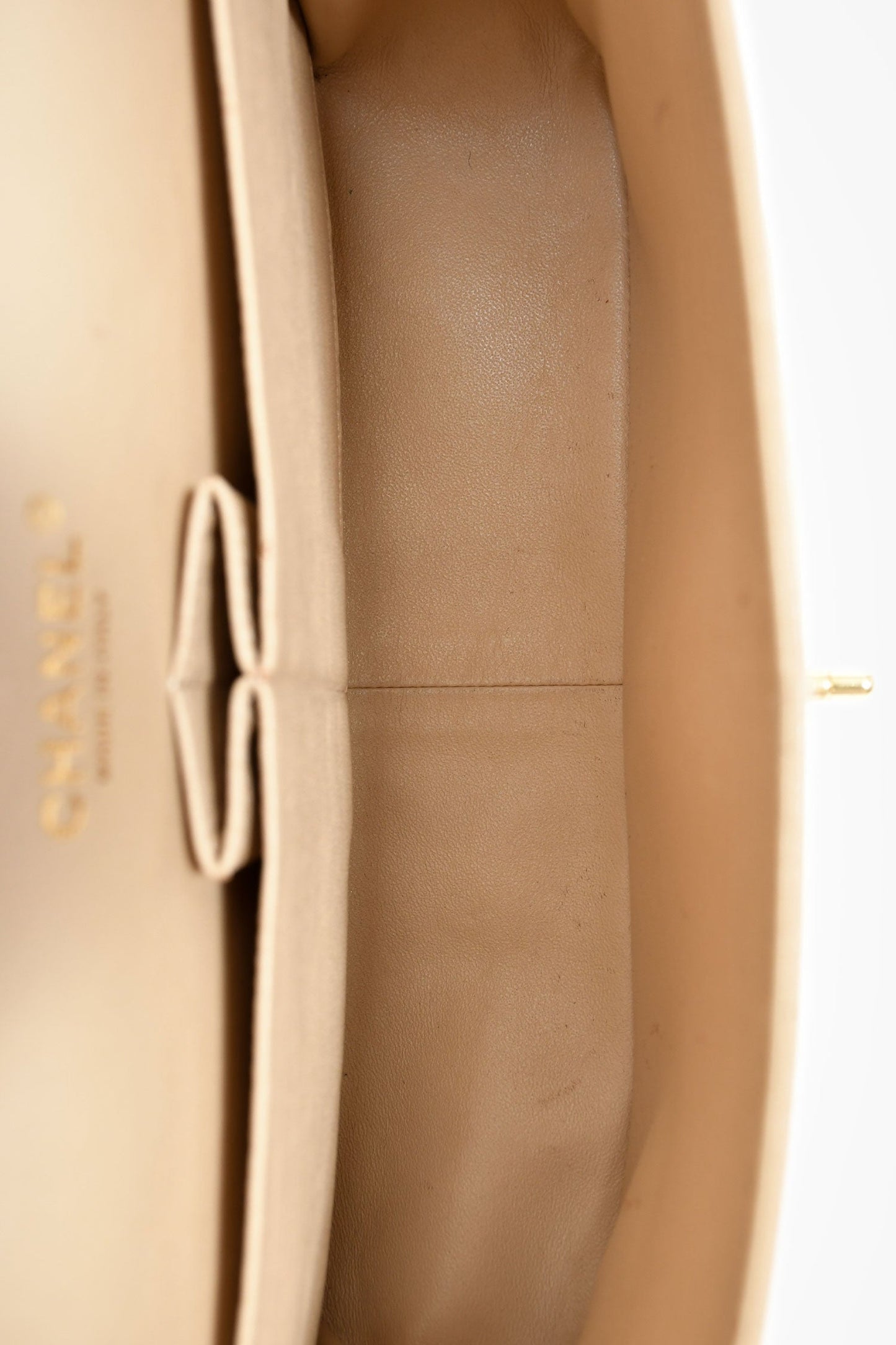 Chanel™ 2011 Beige Caviar Leather Jumbo Double Flap Bag