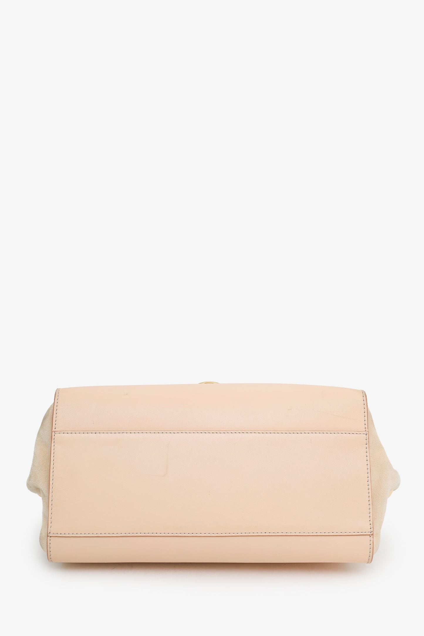 Salvatore Ferragamo Pink Leather/Suede 'Gancio' Top Handle Bag GHW