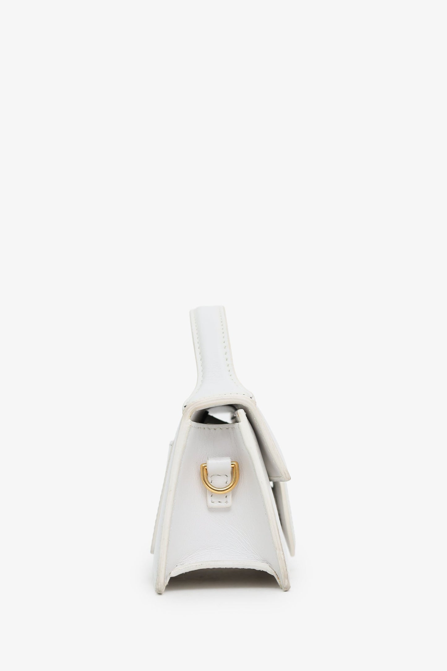 Jacquemus White Les Classiques "The Bambino Bag" With Strap