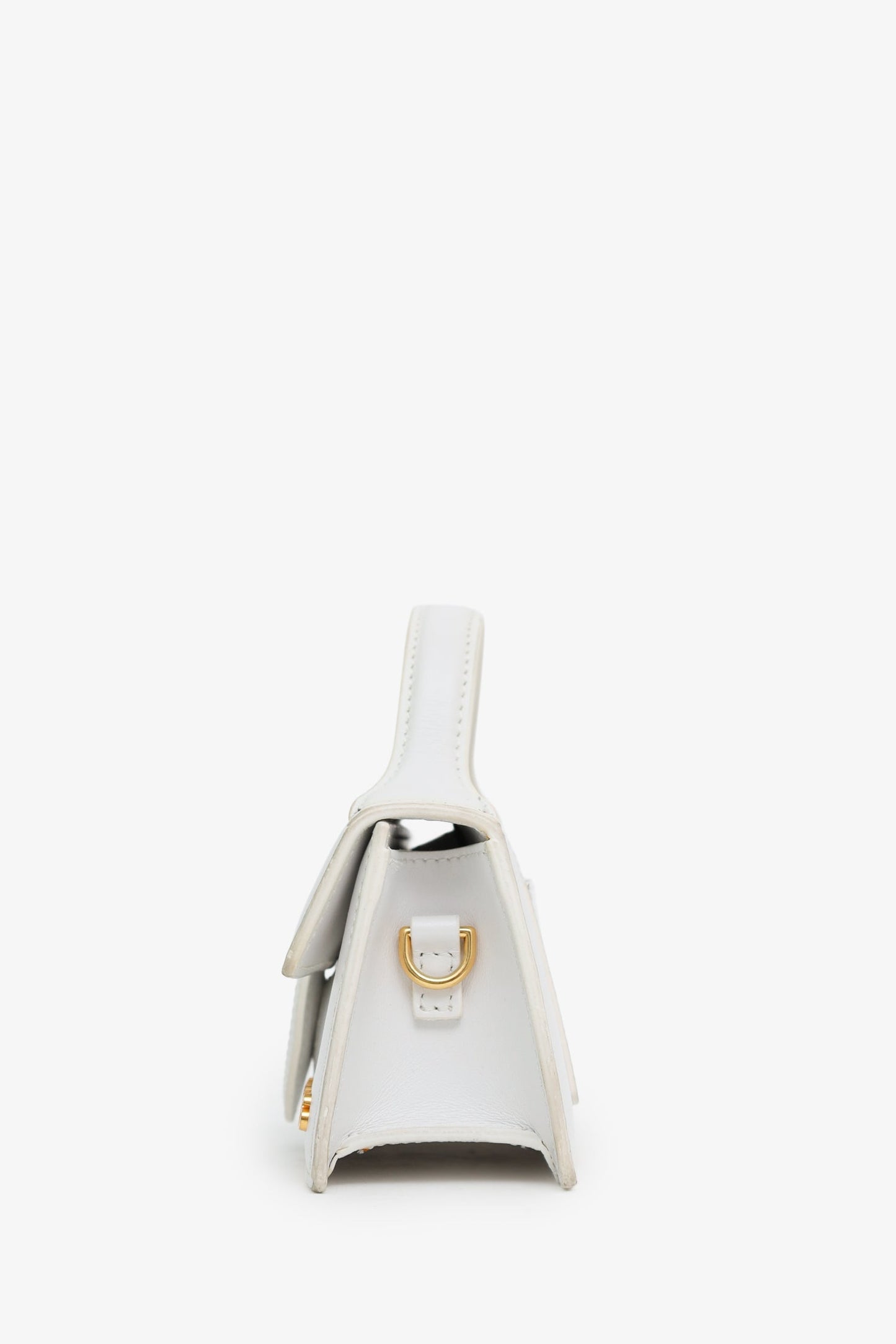 Jacquemus White Les Classiques "The Bambino Bag" With Strap