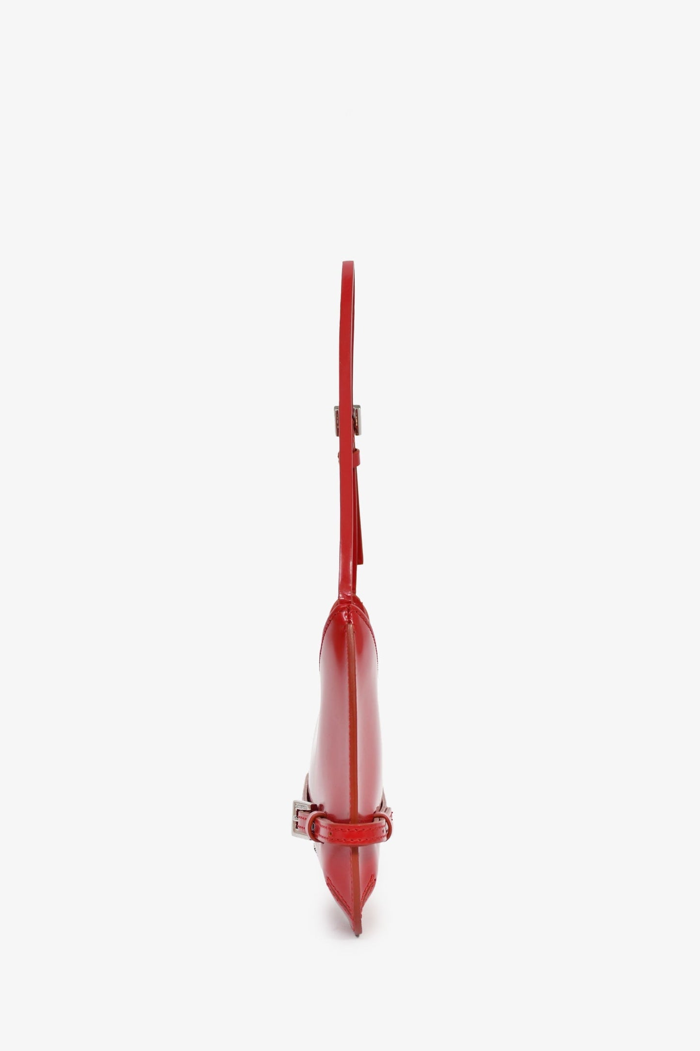 Jacquemus Red Leather 'Le Bisou Ceinture' Shoulder Bag