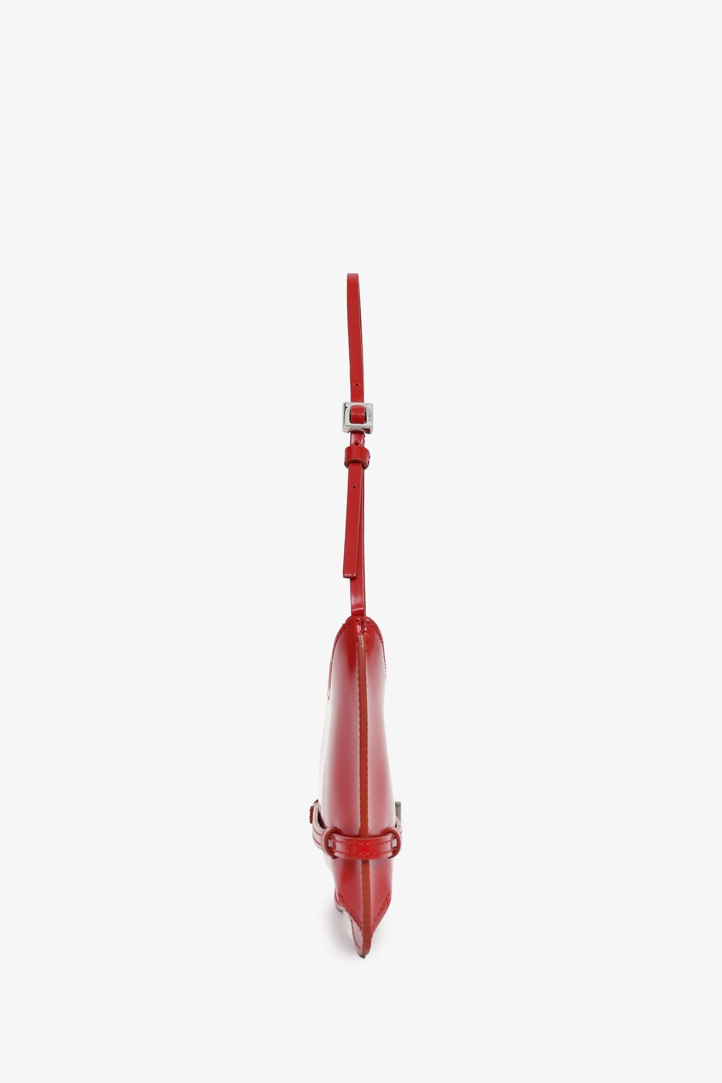 Jacquemus Red Leather 'Le Bisou Ceinture' Shoulder Bag