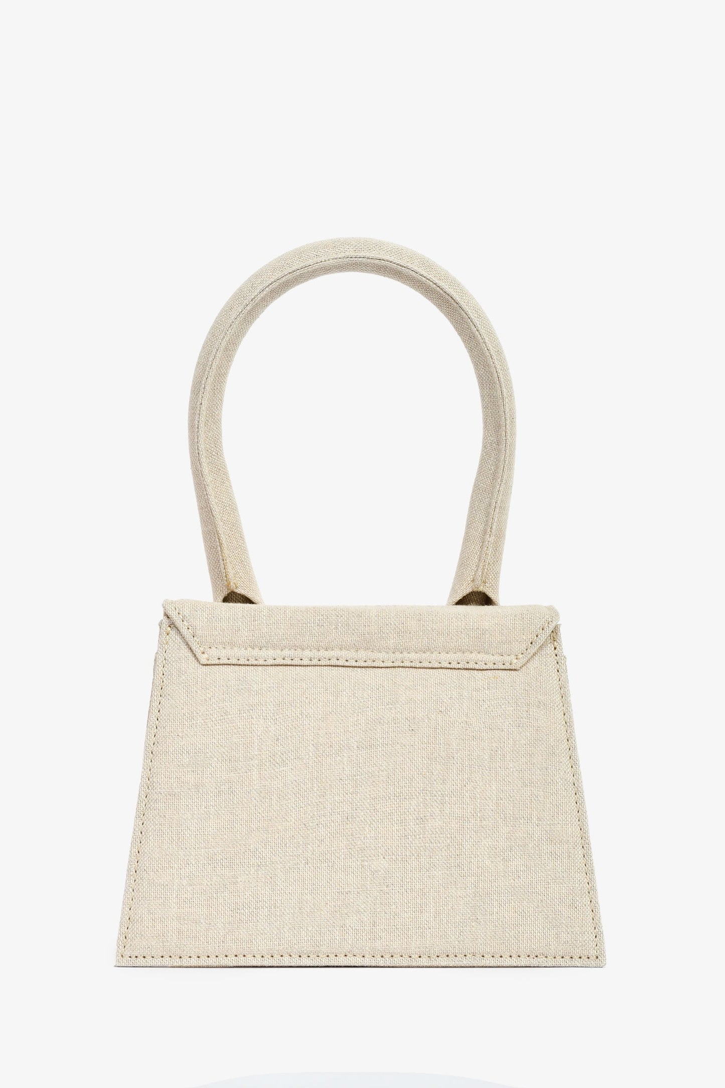 Jacquemus Light Beige Canvas Medium Chiquito Top Handle With Strap