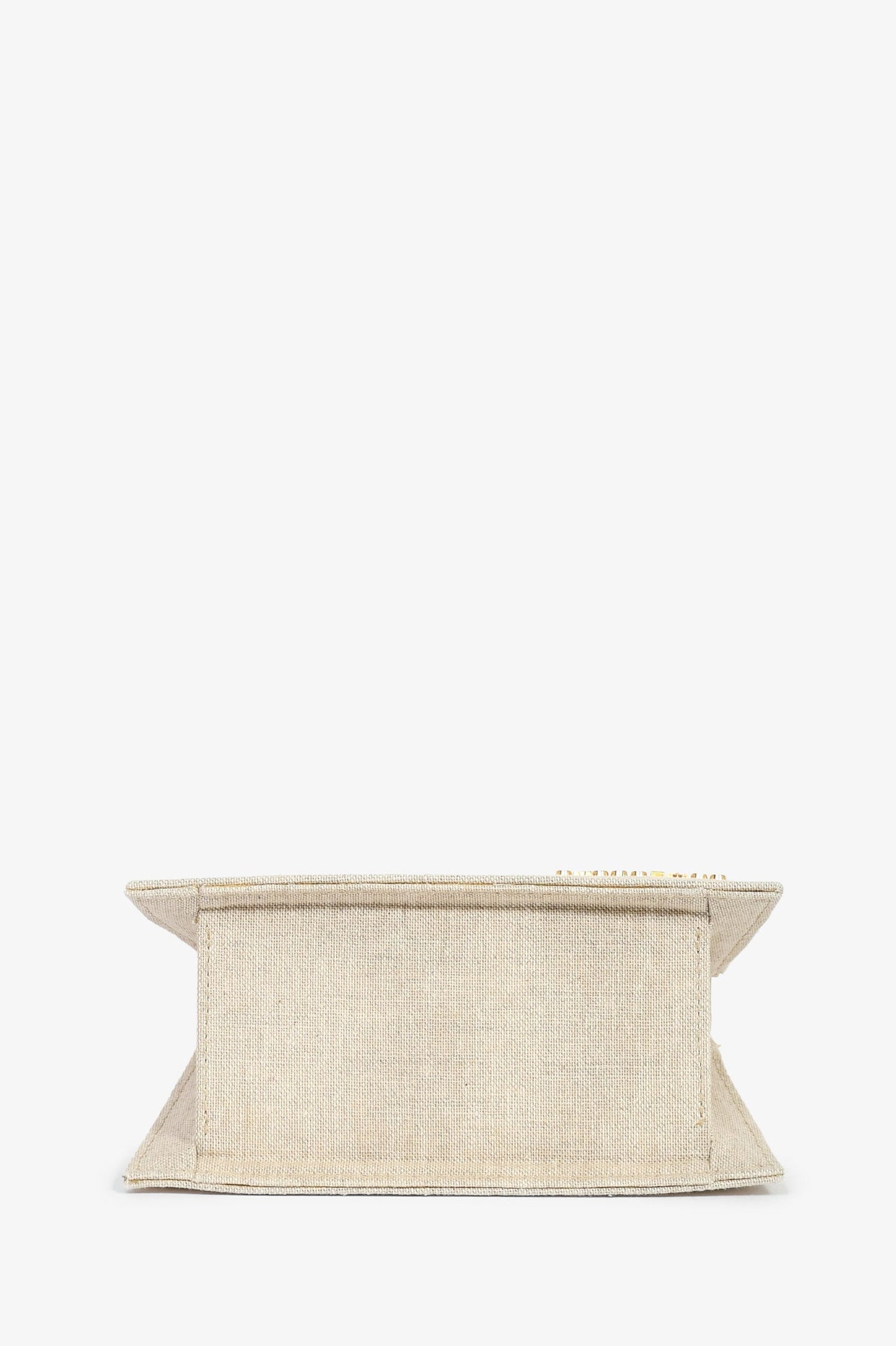 Jacquemus Light Beige Canvas Medium Chiquito Top Handle With Strap